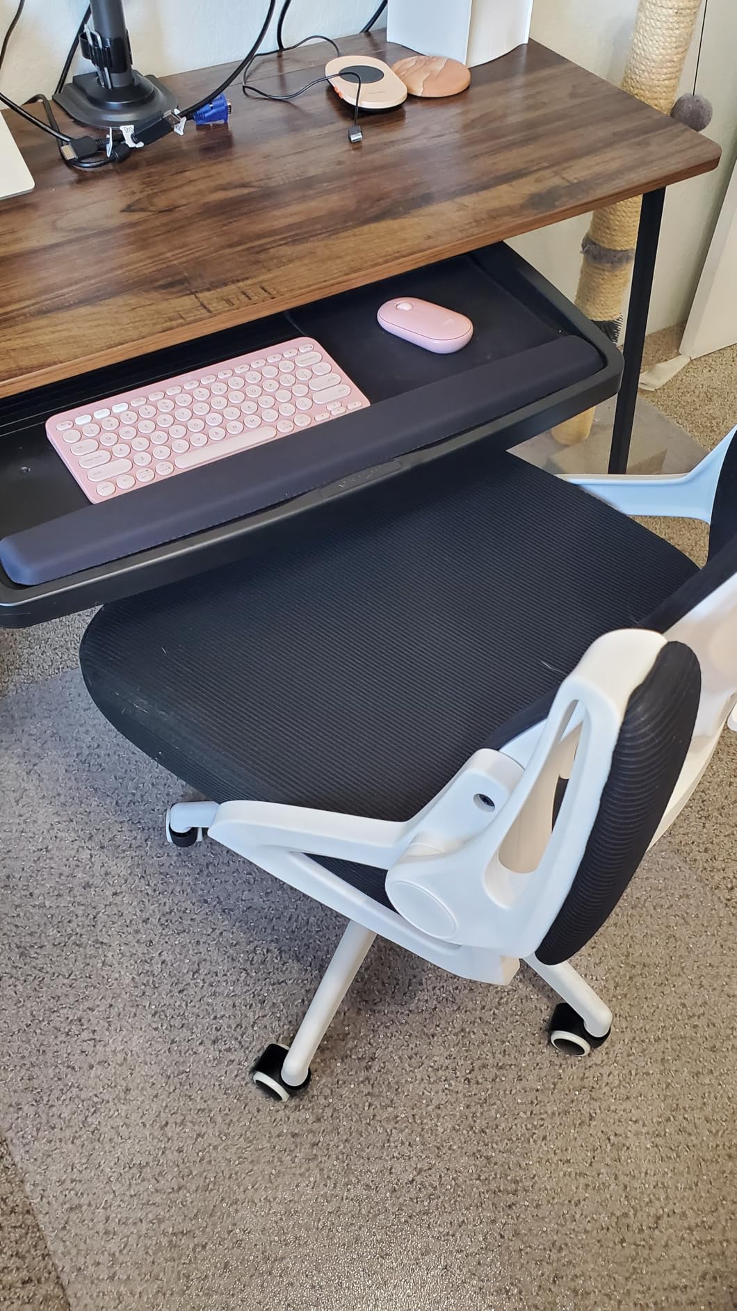 Kensington Keyboard Tray Under Desk, SmartFit Ergonomic Slide-Out Keyboard Drawer with Cable Management, Extra-Wide Height Adjustable Keyboard Holder, 24.5