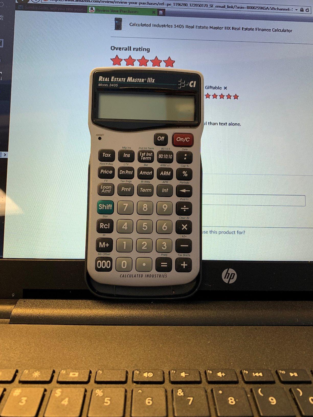 Calculated Industries 3405 Real Estate Master IIIx Residential Real Estate Finance Calculator customer photo 1