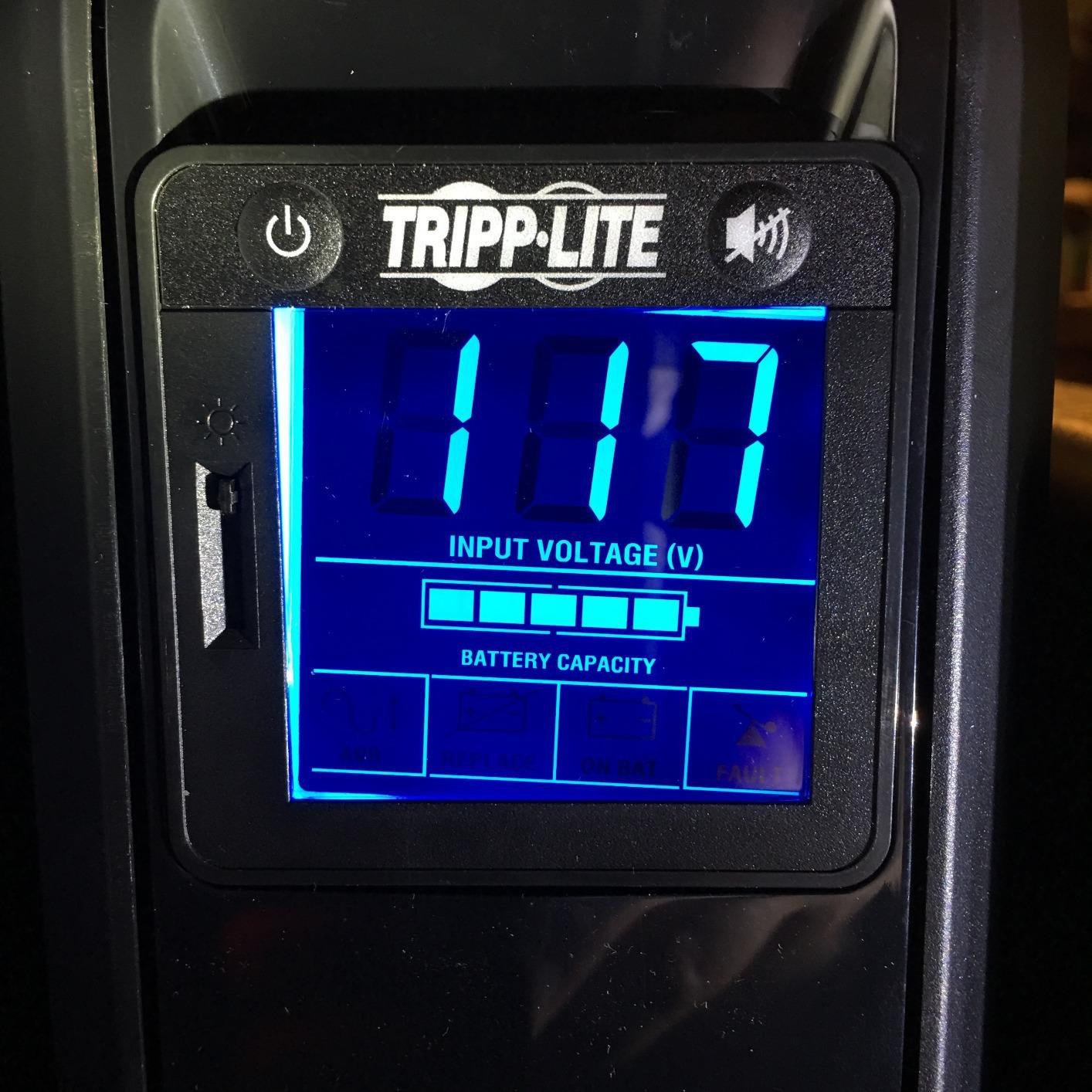 Tripp Lite SMART1000LCD 1000VA Computer UPS Battery Backup & Surge Protector, 500W, 8 Outlets, LCD Display, AVR, Dataline Protection, 3 Year Warranty & $250,000 Insurance customer photo 1