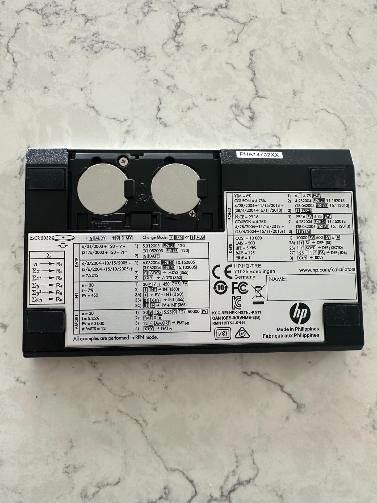 HP 12CP Financial Calculator (HP 12C Platinum) customer photo 2