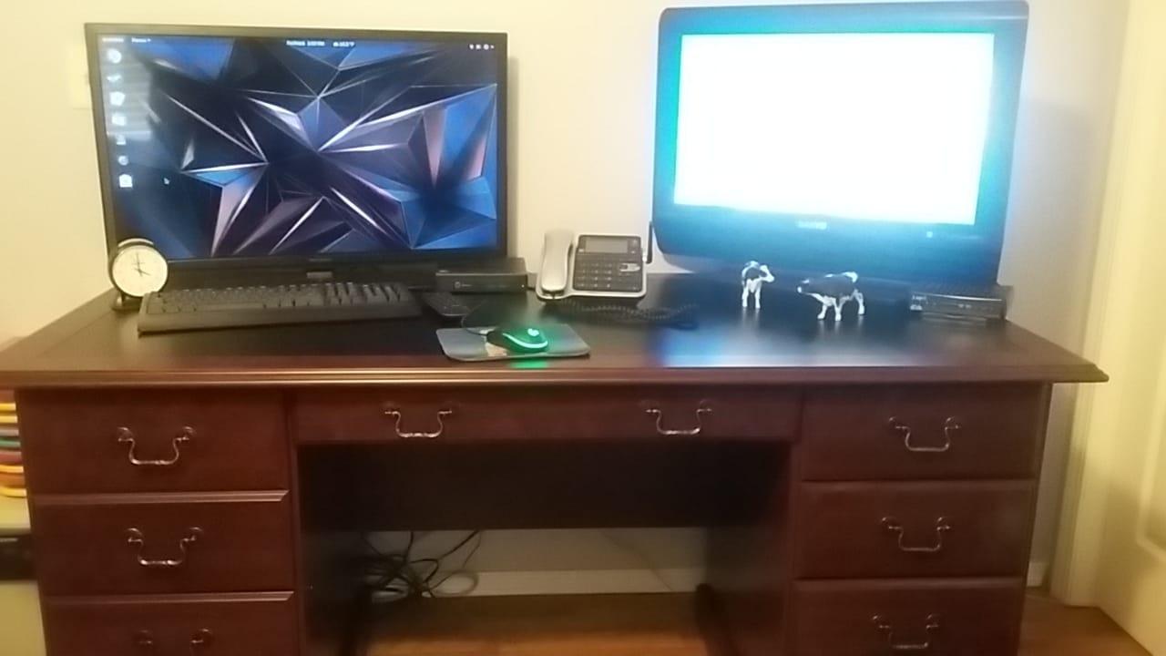 Sauder Heritage Hill Executive Desk, Classic Cherry finish customer photo 2