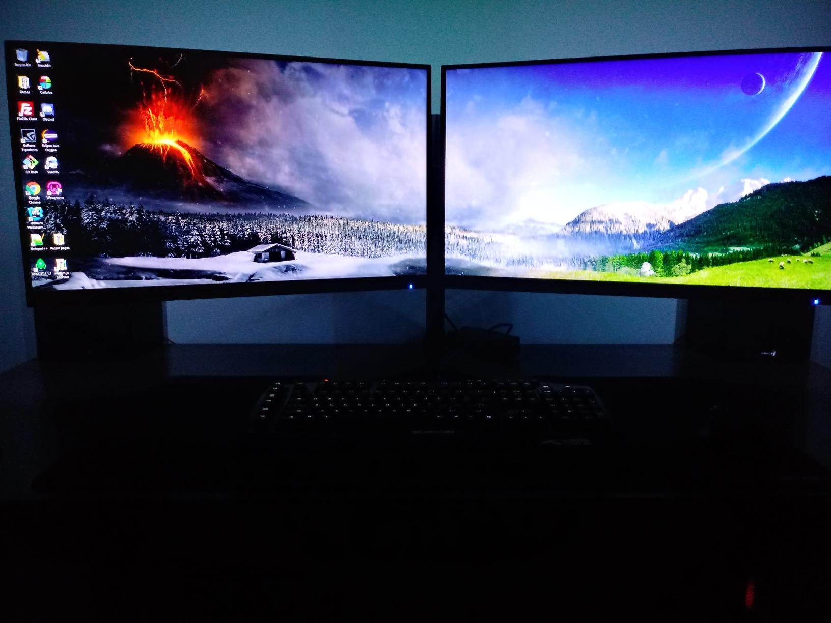 VIVO Quad 13 to 30 inch Monitor Free-Standing Mount, Fully Adjustable Desk Stand, Holds 4 Flat or Curved Display Screens, STAND-V004F customer photo 1