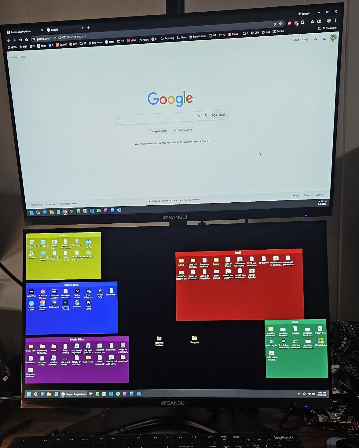 VIVO Dual Monitor Desk Stand Free-Standing LCD Mount, Holds in Stacked Vertical Position 2 Ultrawide Screens up to 34 inches, Black, STAND-V002L customer photo 1