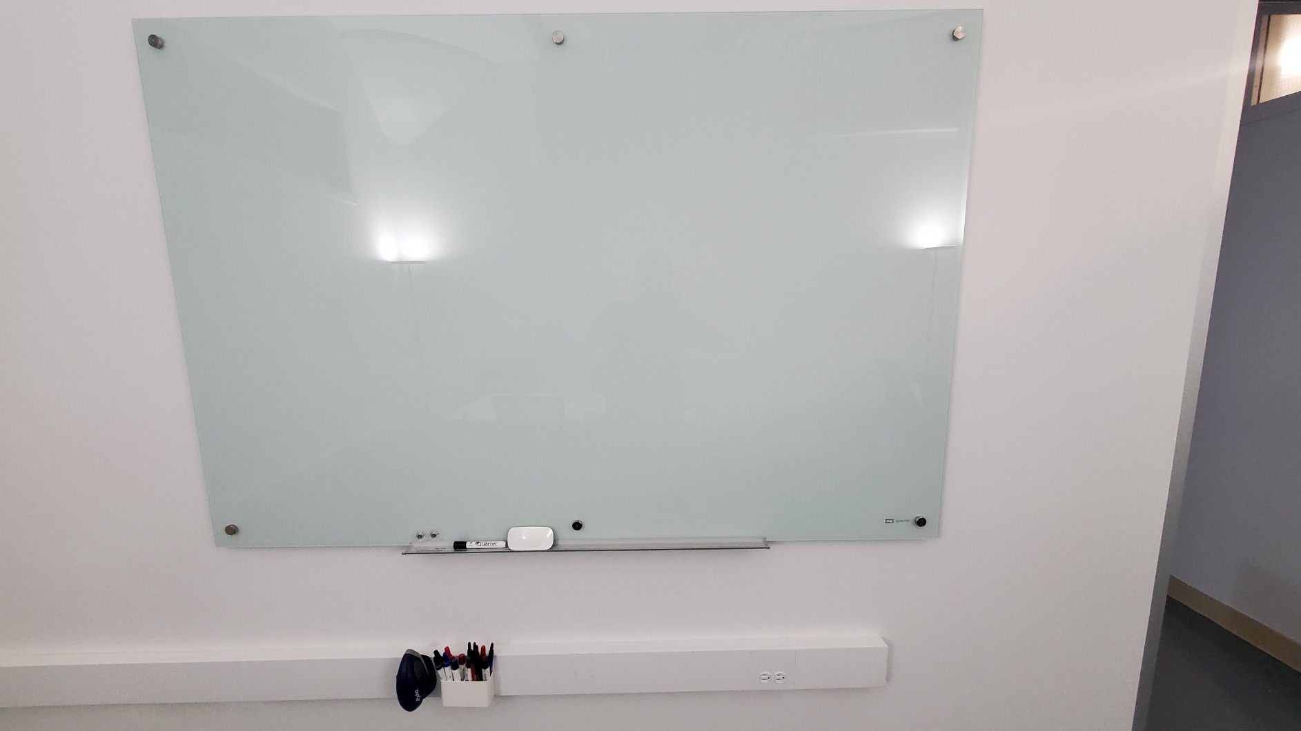 Quartet Magnetic Glass Dry Erase White Board, 48''W x 36''H Whiteboard, Infinity Frameless Mounting, White Surface (G4836W) customer photo 1