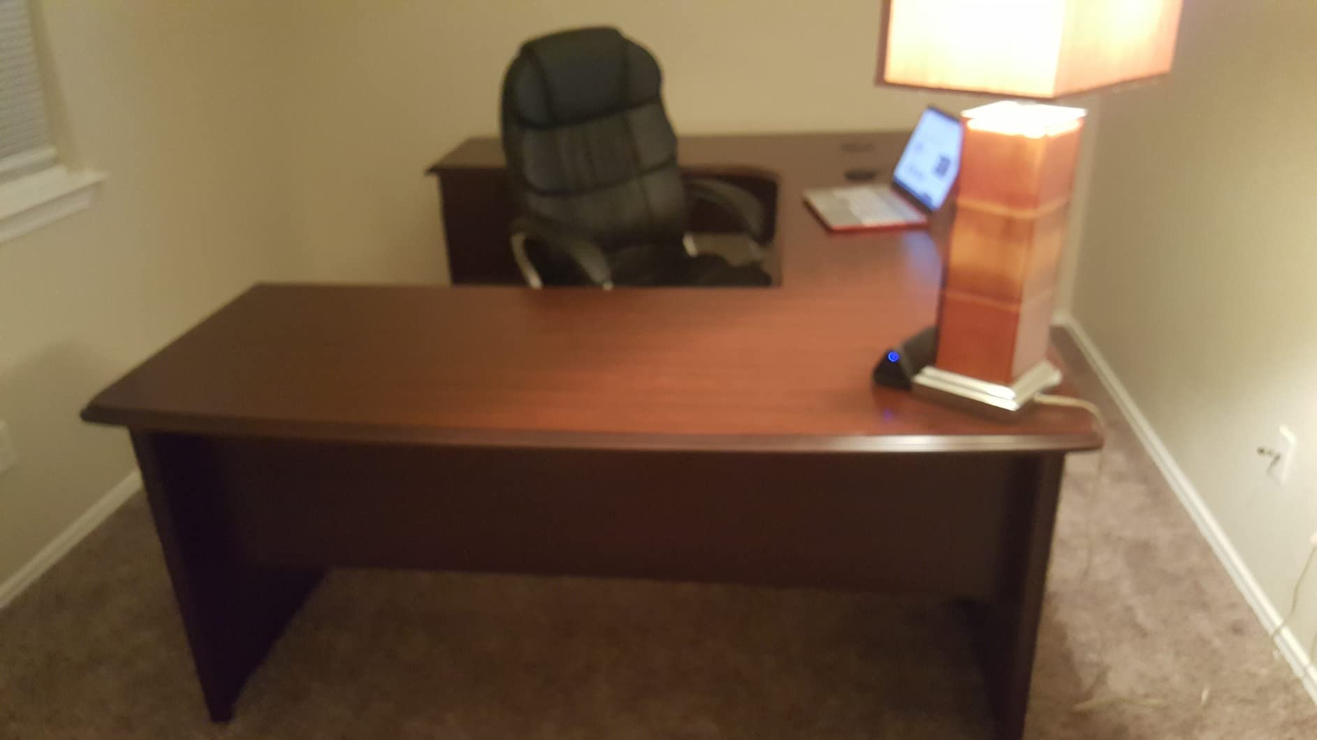 Realspace Broadstreet Executive U-shaped Office Desk - Hutch sold separately customer photo 2