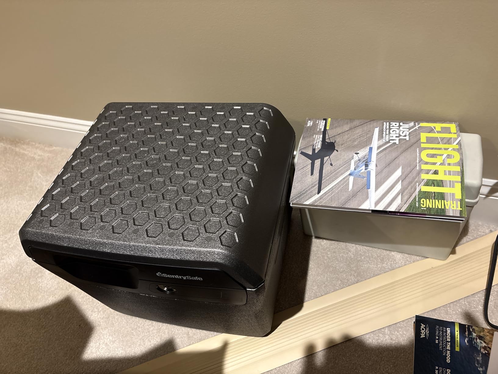 SentrySafe Fireproof and Waterproof Lock Box with Key Lock, File Safe with Carrying Handles for Documents, 0.66 Cubic Feet, 14.1 x 16.6 x 13.8 Inches, FHW40100 customer photo 1