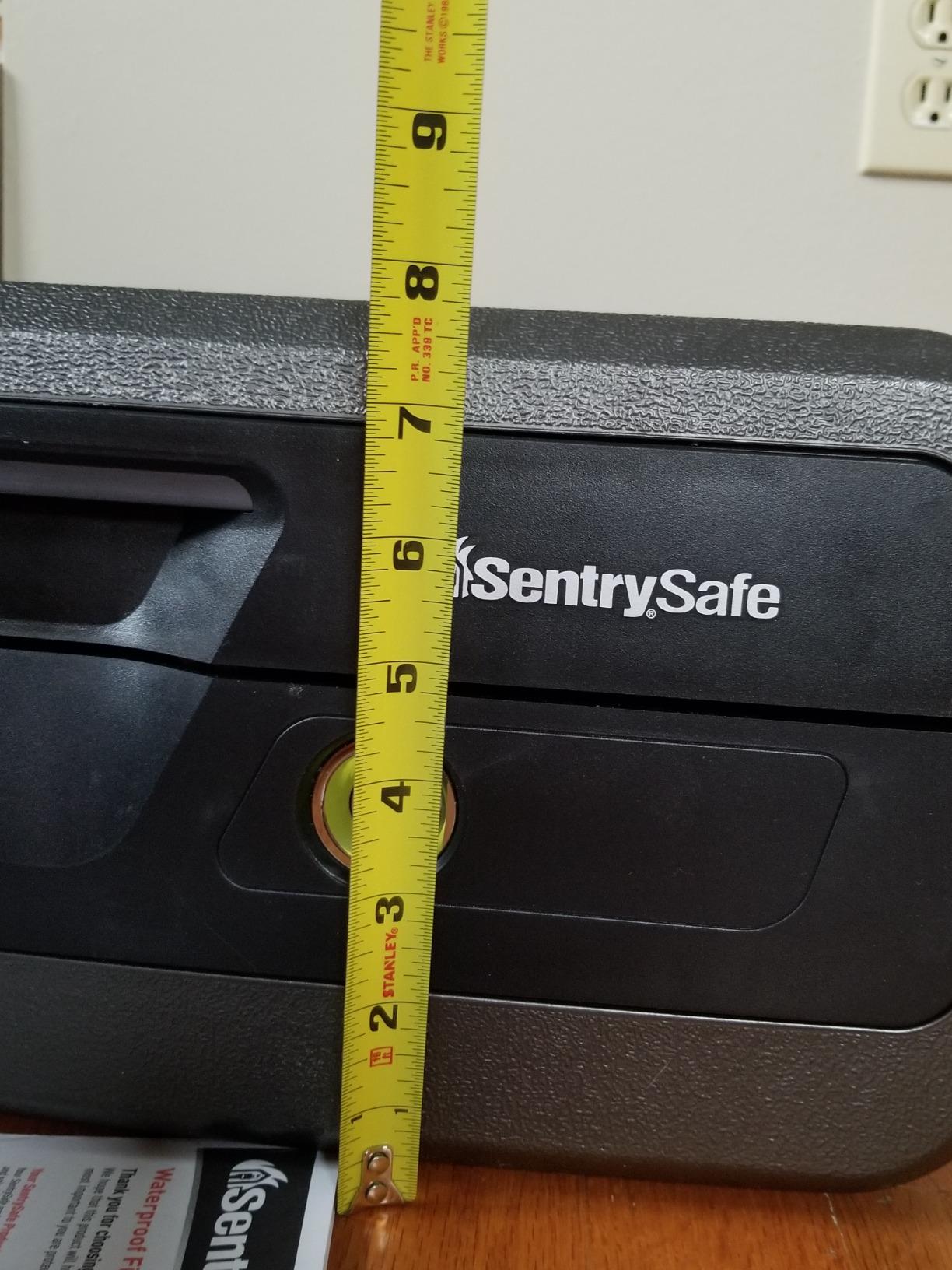 SentrySafe Fireproof and Waterproof Document Safe with Key Lock, Lock Box for Cash, Passport, Jewelry, Exterior: 16.5 in W x 14.8 in D x 7.6 in H, Black, 0.36 Cubic Feet, CHW30220 customer photo 2