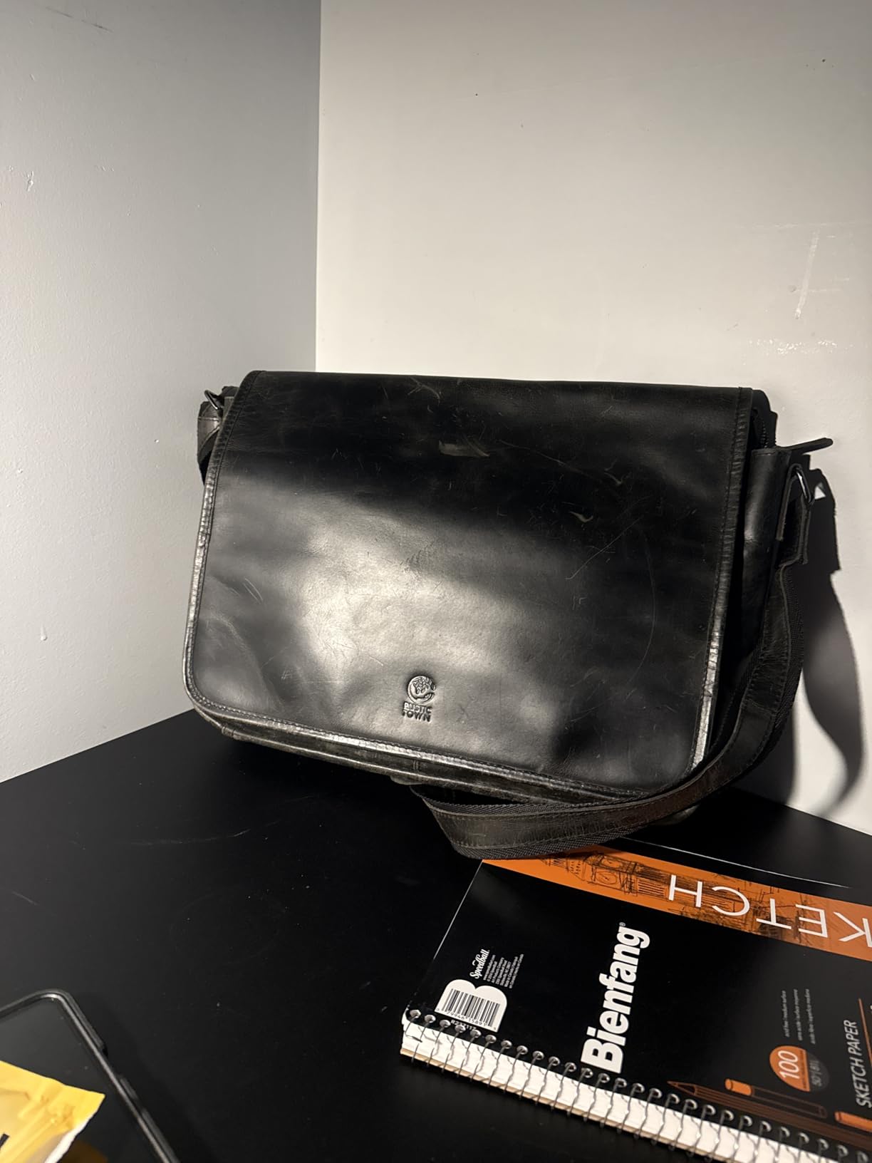 Leather Messenger Bag for Men 16
