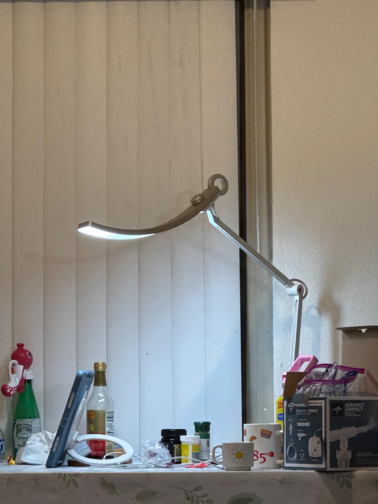 BenQ e-Reading Desk Lamp - Ultrawide and Bright Lighting, Dimmable, Dual Smart Mode, Adjustable Arm, Auto-dimming, High CRI, Eye-Caring Lamp for Home Office, Reading, Study, Craft, Matte Gold customer photo 1