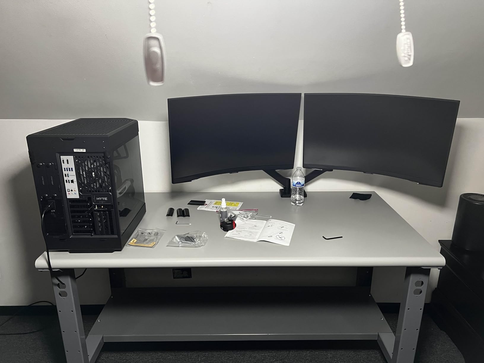 VIVO Dual Monitor Stand, Fully Adjustable Arms for 17 to 32 inch Screens, Mechanical Articulating Desk Mount, Gaming and Office Setups, VESA 75x75, 100x100, Max 19.8 lbs, Classic, Black, STAND-V002O customer photo 2