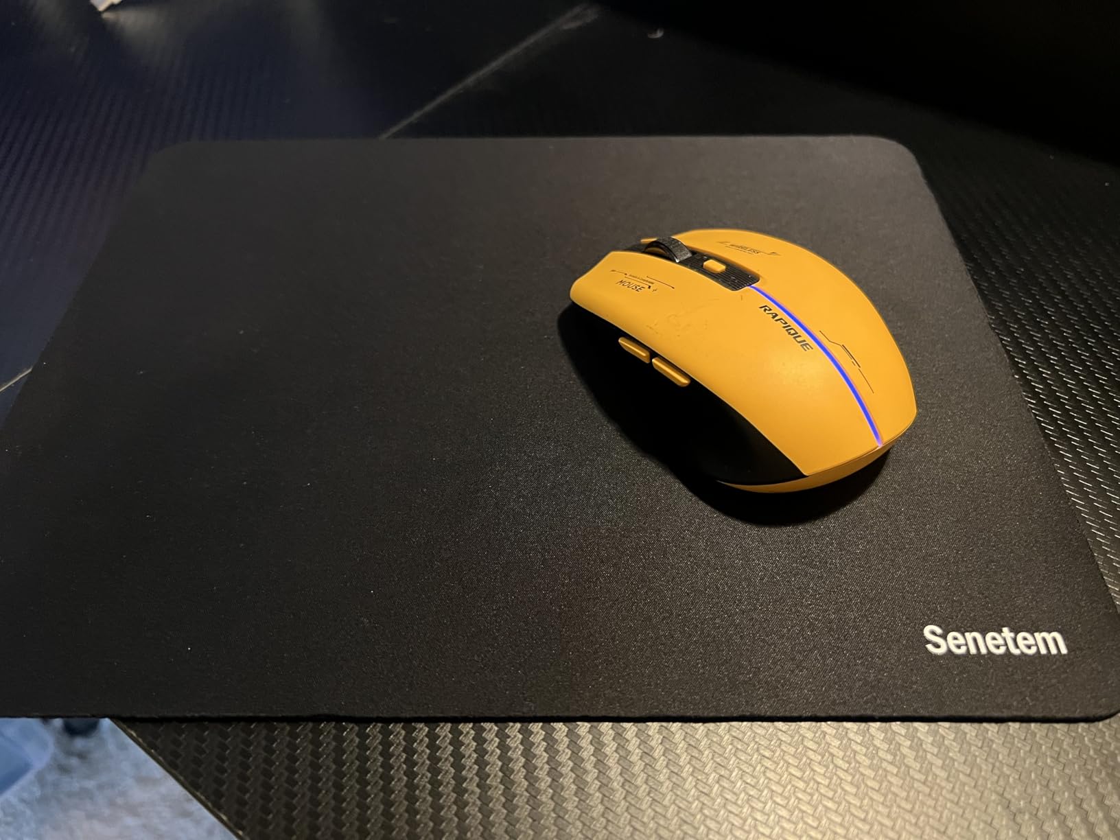 Amazon Basics Large Extended Computer Rectangular Mouse Pad, 16.7 x 35.7 inch, Black customer photo 2