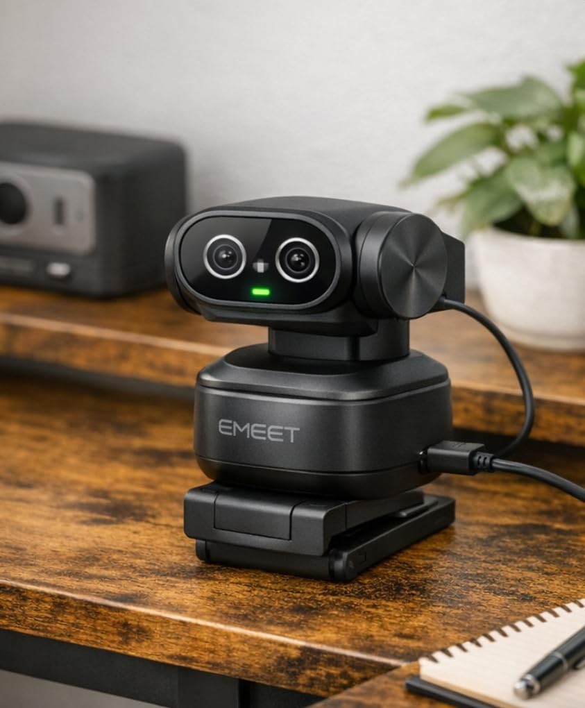 EMEET PIXY Dual-Camera AI-Powered PTZ Camera 4K, AI Tracking, PDAF&AI Autofocus 0.2s, 1/2.55'' Sony Sensor, 3 Mics, Presets, Gesture Control customer photo 2