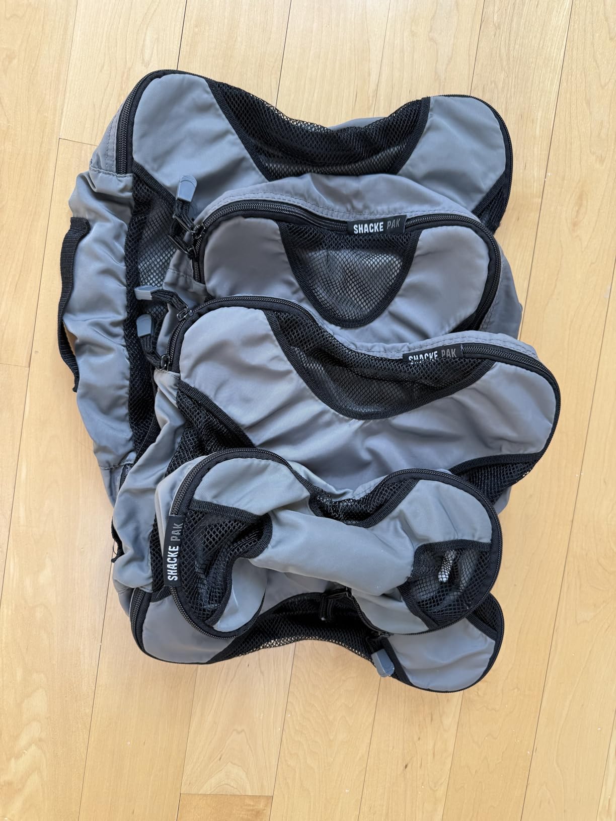 Shacke Packing Cubes for Travel 5 Set - Premium Luggage Organizer Bags - Versatile Travel Organizer for Women and Men - Optimized Packing Bags - Travel Essentials (Dark Grey) customer photo 2