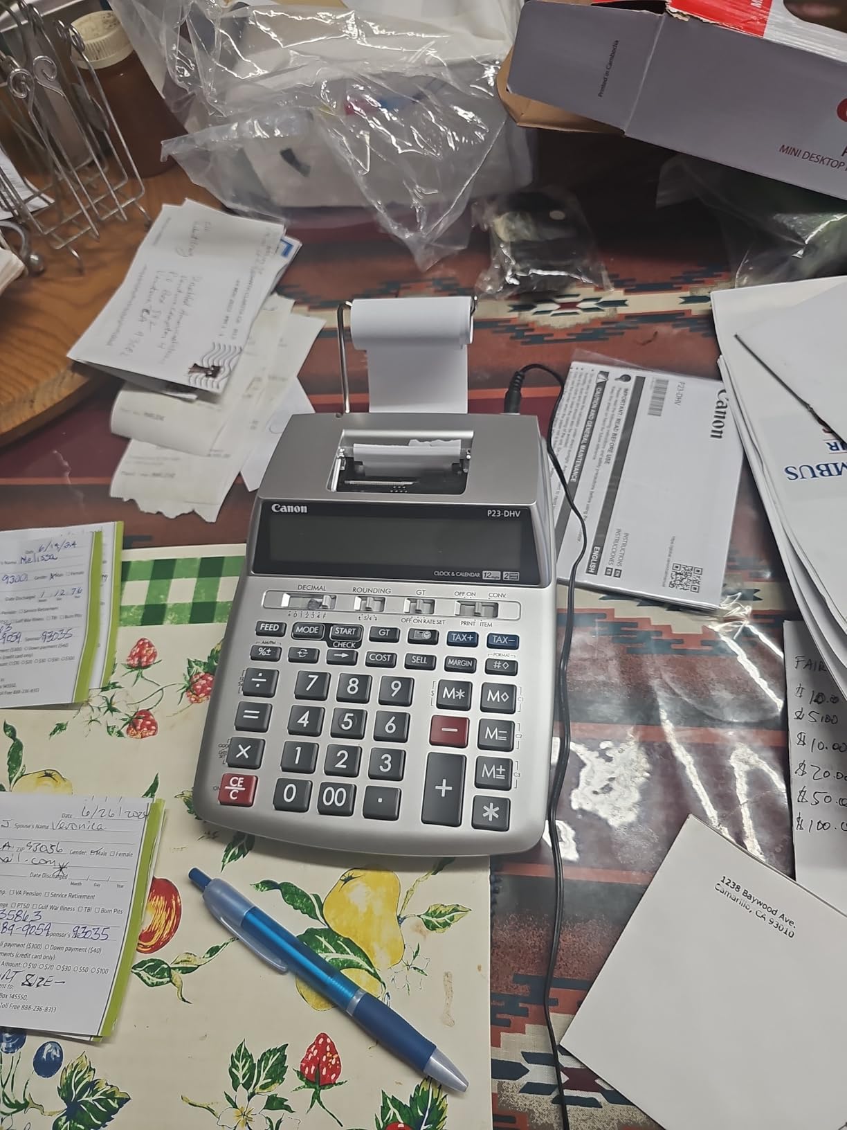 Canon P23-DHV-3 Printing Calculator with Double Check Function, Tax Calculation and Currency Conversion customer photo 2