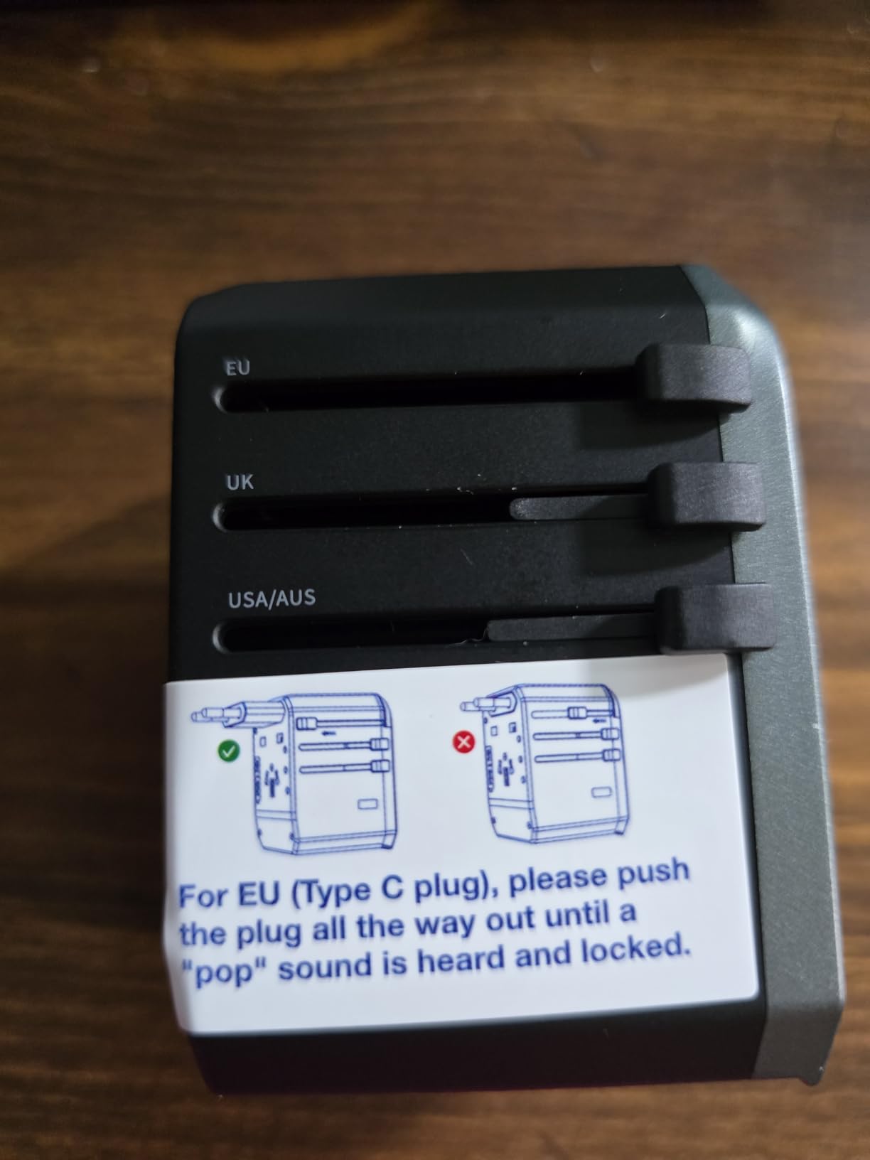 EPICKA Universal Travel Adapter, European Travel Plug Adapter (Not a Voltage Converter) - International Power Adapter Worldwide Charger with USB-C & 4 USB-A Ports, Travel Essentials (TA-105, Grey) customer photo 2