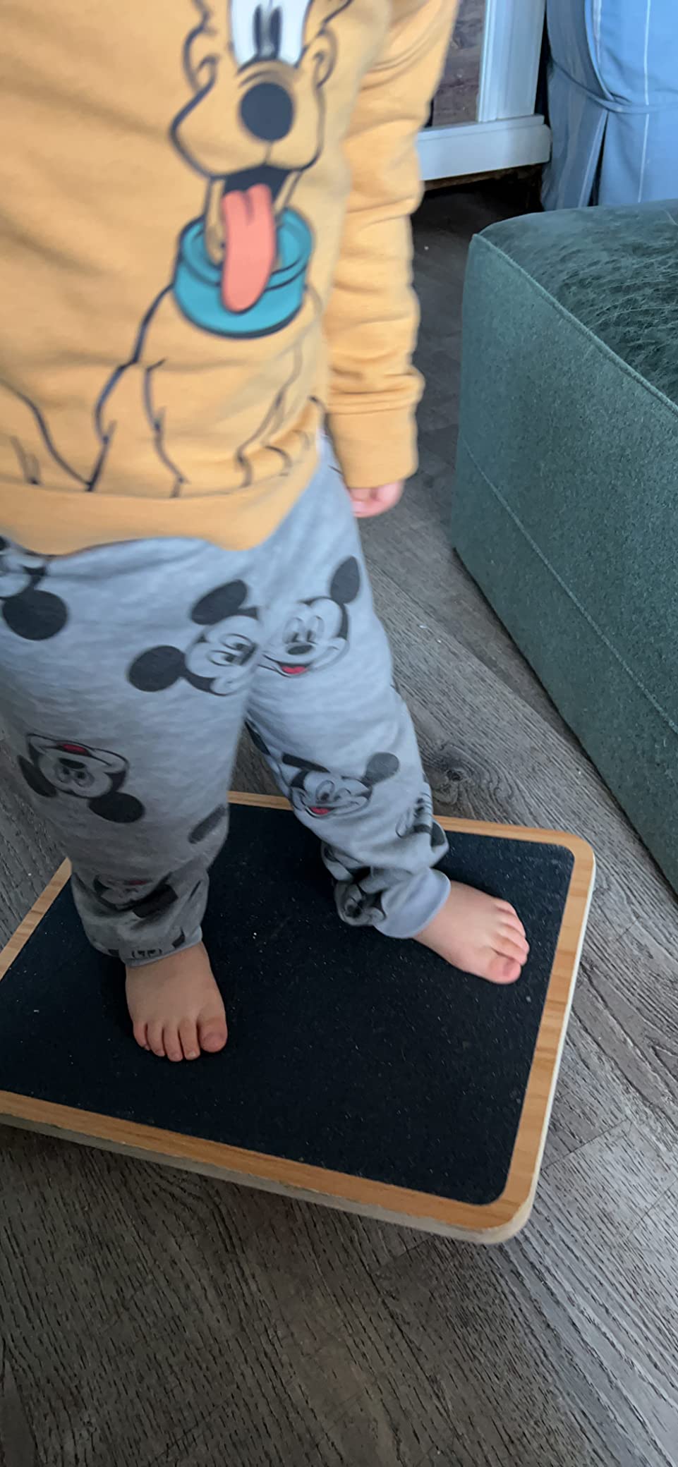 StrongTek Professional Wooden Balance Board, Rocker Board, Wood Standing Desk Accessory, Balancing Board for Under Desk, Anti Slip Roller, Core Strength, Stability, Office Wobble Boards customer photo 1