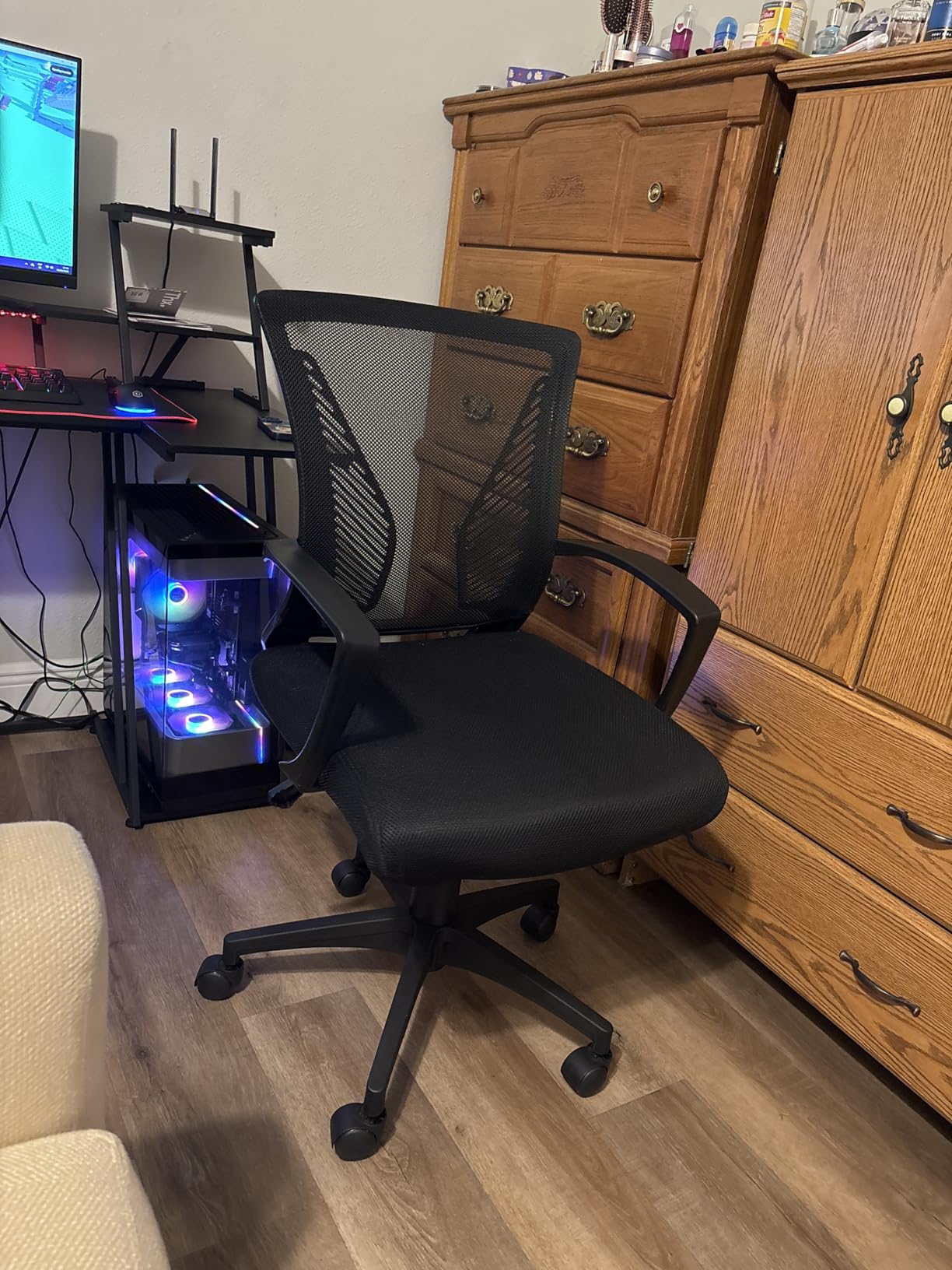 Furmax Office Chair Ergonomic Computer Desk Mesh Chair Mid Back customer photo 2