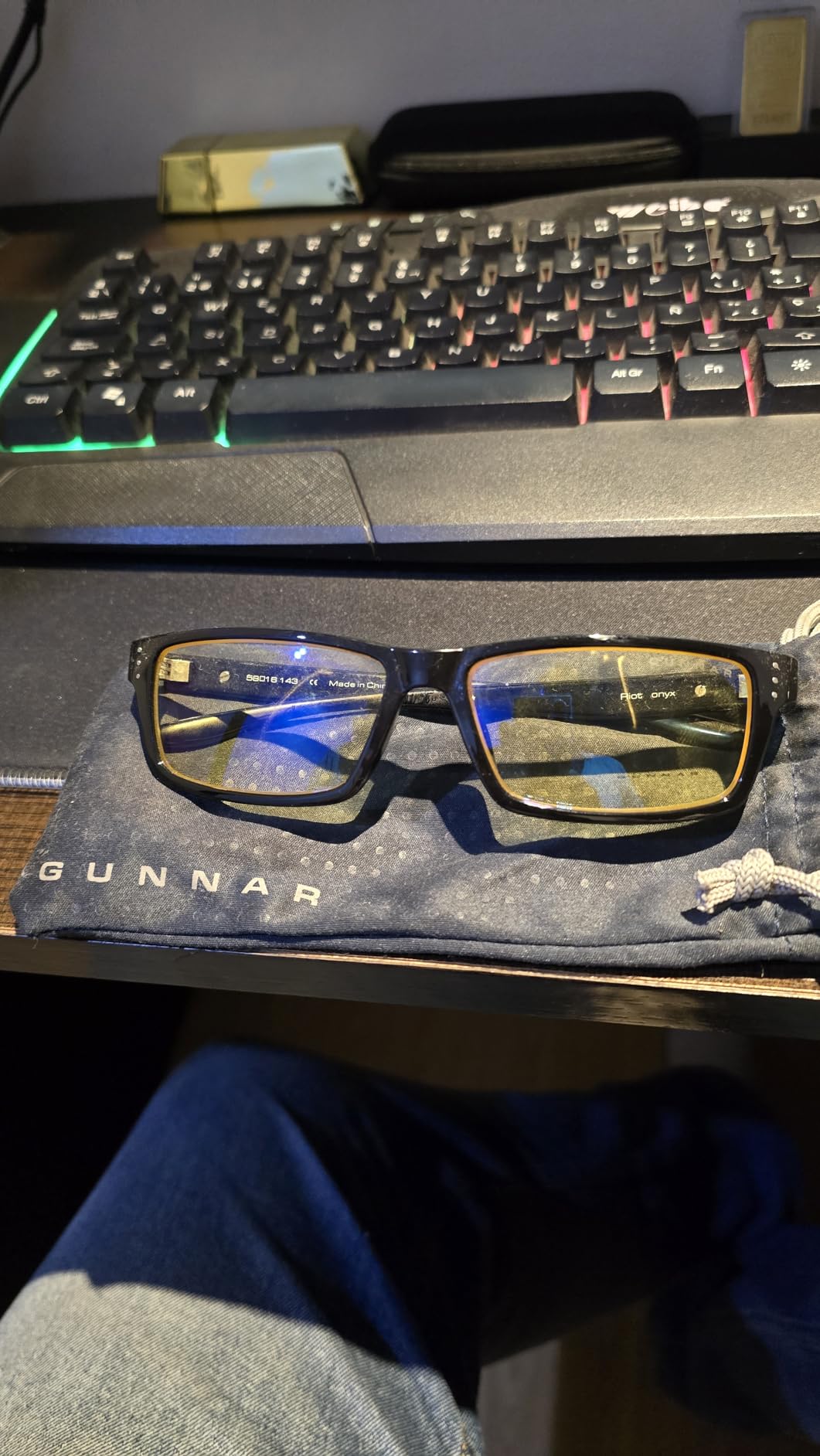 Gunnar Premium Gaming and Computer Glasses - Blocks Blue Light - Riot customer photo 1