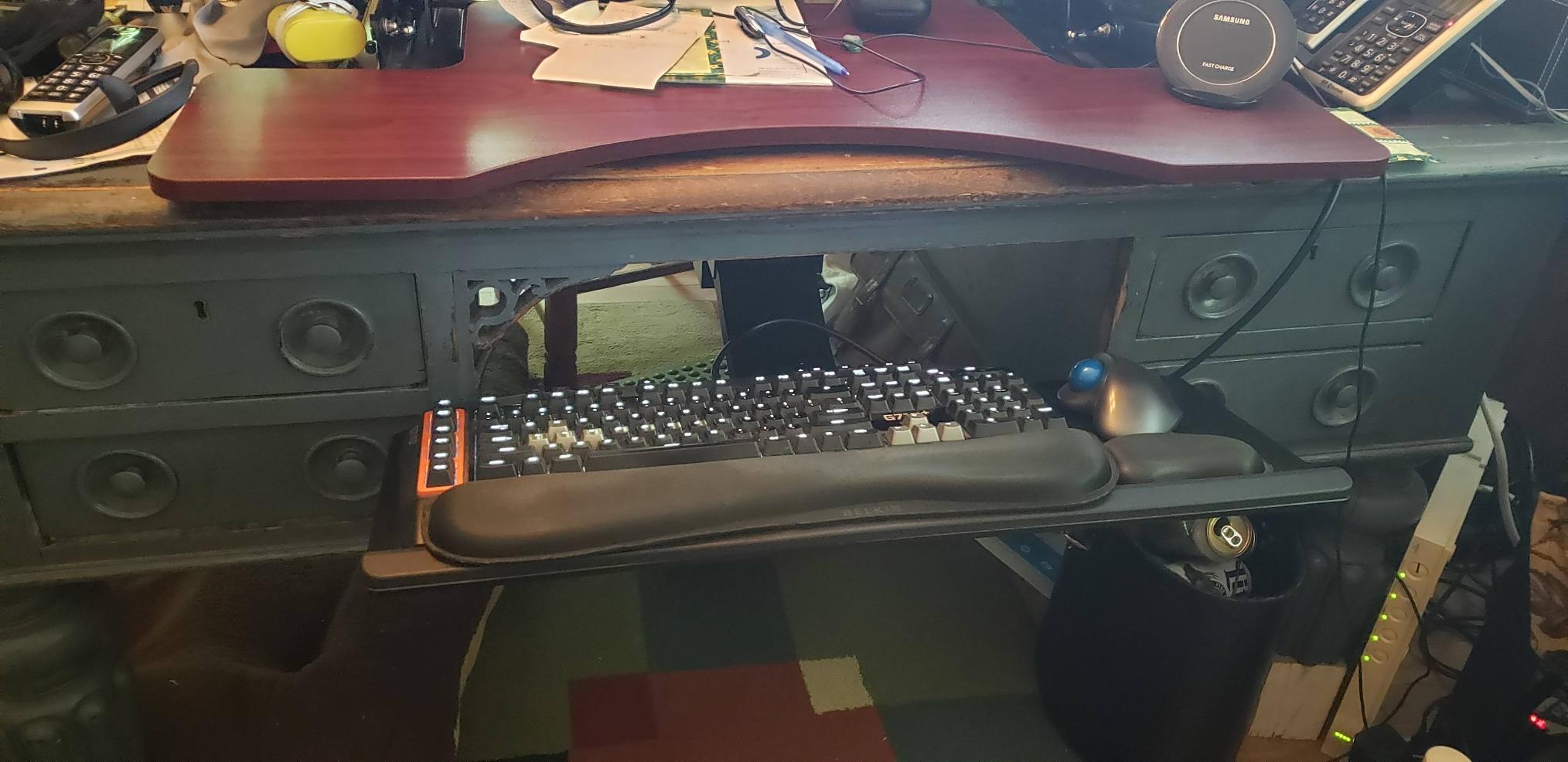 Mount-It! Under Desk Keyboard Tray, Adjustable Slide-Out Keyboard & Mouse Platform, 26.5