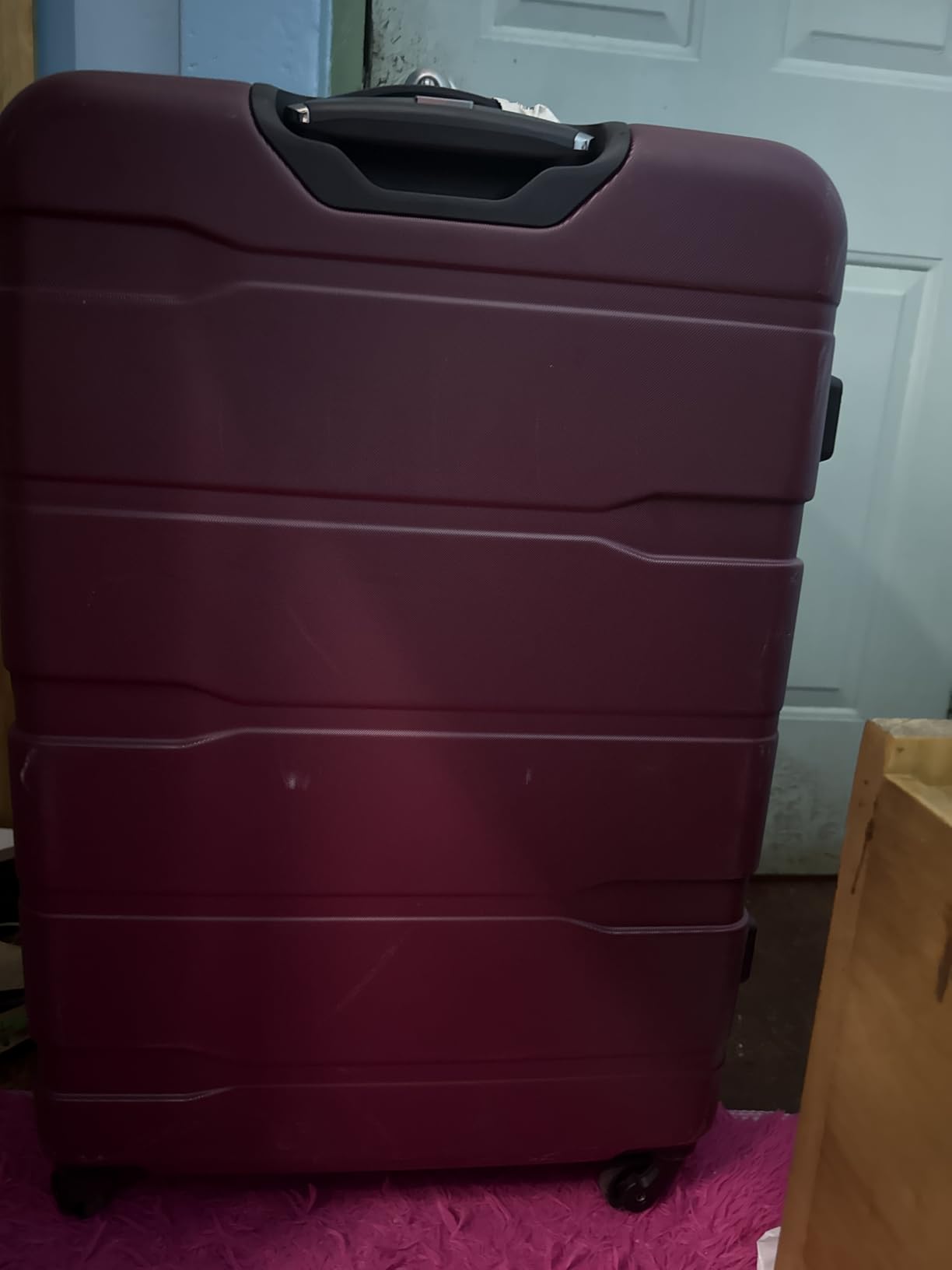 Coolife Carry On Luggage 22x14x9 Airline Approved Hardside PC+ABS Suitcase with TSA Lock, Lightweight Rolling Travel Luggage with Spinner Wheels(Radiant Pink, 20in) customer photo 1