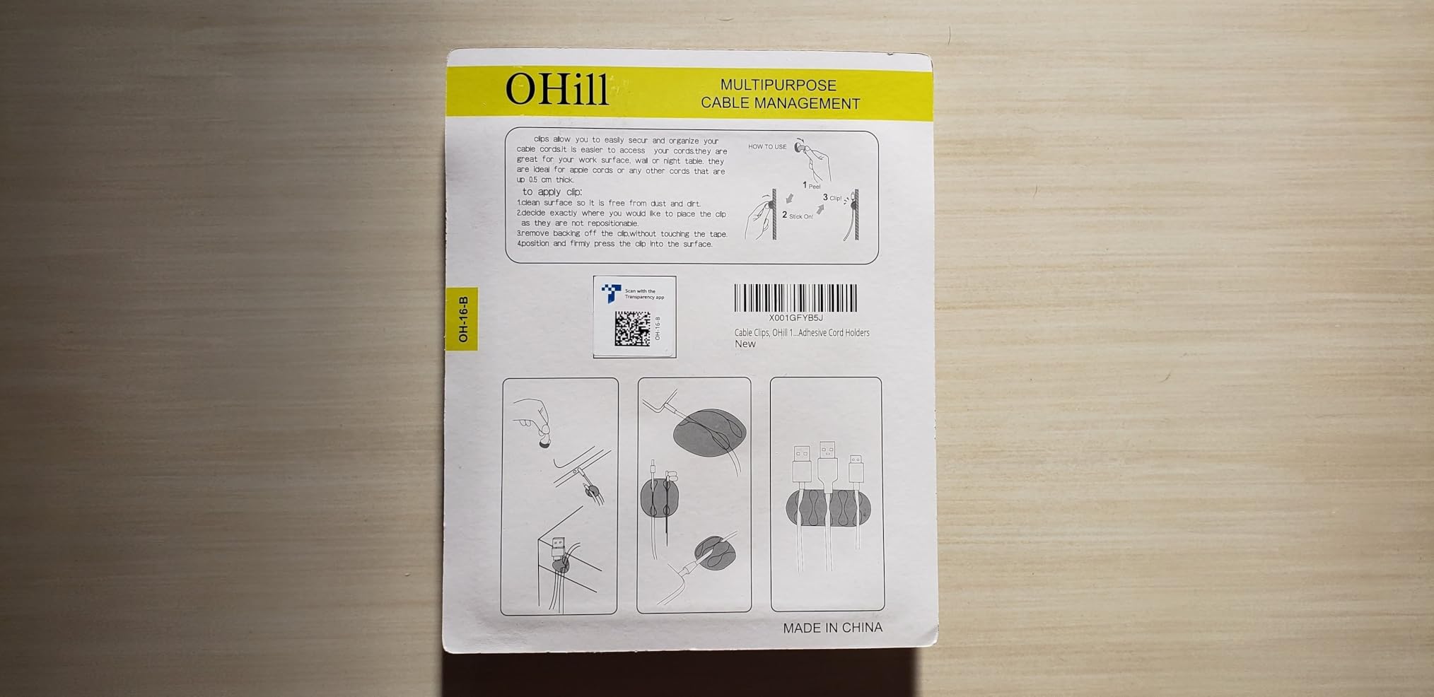 OHill Desk Cable Management Cord Organizer, 24 Pack Black Self Adhesive Cord Holder Cable Clips, Ideal Cable Organizer Wire Keeper for Desk, Nightstand, Phone Charger, Computer, Home, Office, Car customer photo 2