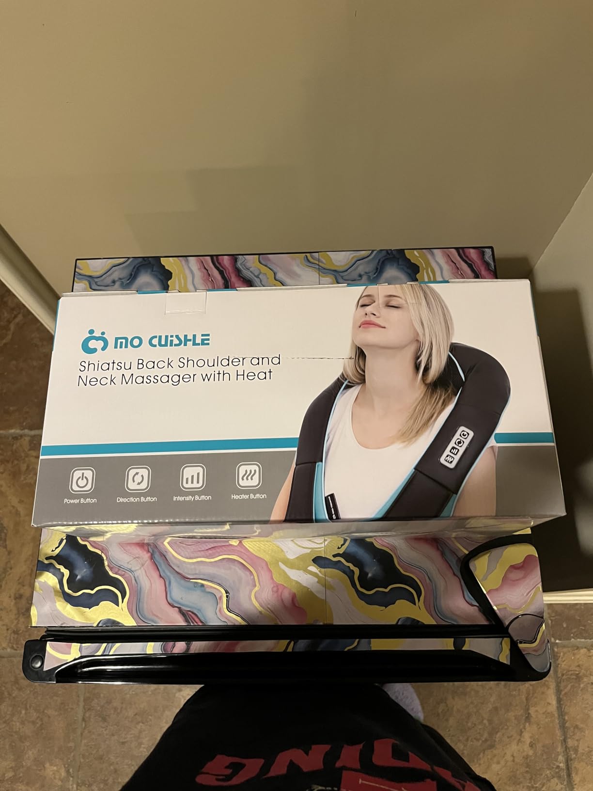 Mo Cuishle Mothers Day Gifts, Shiatsu Back Shoulder and Neck Massager with Heat, Electric Deep Tissue 4D Kneading Massage, Best Gifts for Women Men Mom Dad Wife Husband her him, Fathers Day, Christmas customer photo 1