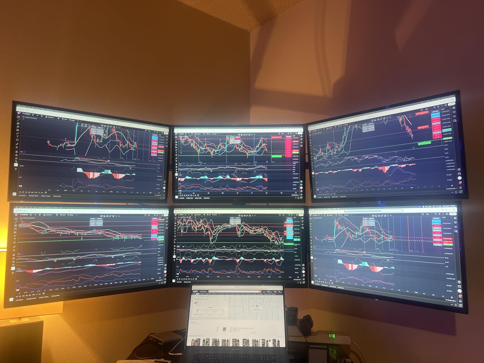 VIVO Steel Hex Monitor 23 to 32 inch LED LCD Clamp-on Desk Mount, Heavy Duty Articulating VESA Computer Stand, Holds 6 Screens, Fully Adjustable for Home Office Workstation, STAND-V106A customer photo 1