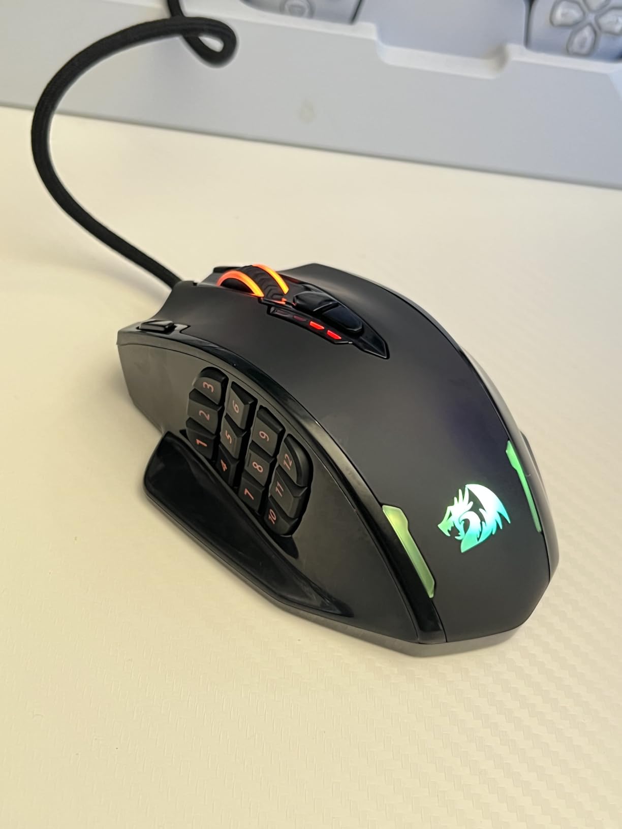 Redragon M908 Impact RGB LED MMO Gaming Mouse with 12 Side Buttons, Optical Wired Ergonomic Mouse with Max 12,400DPI, High Precision, 18 Programmable Macro Shortcuts, Comfort Grip customer photo 1