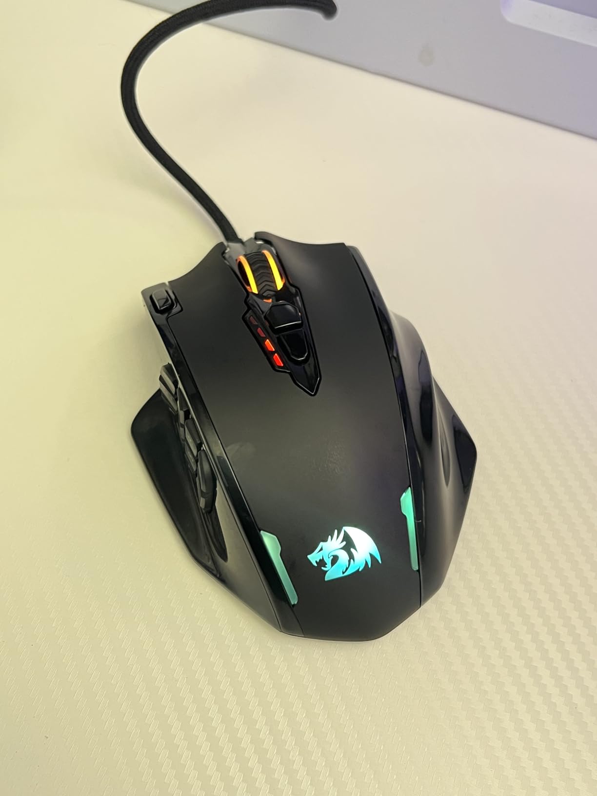 Redragon M908 Impact RGB LED MMO Gaming Mouse with 12 Side Buttons, Optical Wired Ergonomic Mouse with Max 12,400DPI, High Precision, 18 Programmable Macro Shortcuts, Comfort Grip customer photo 2