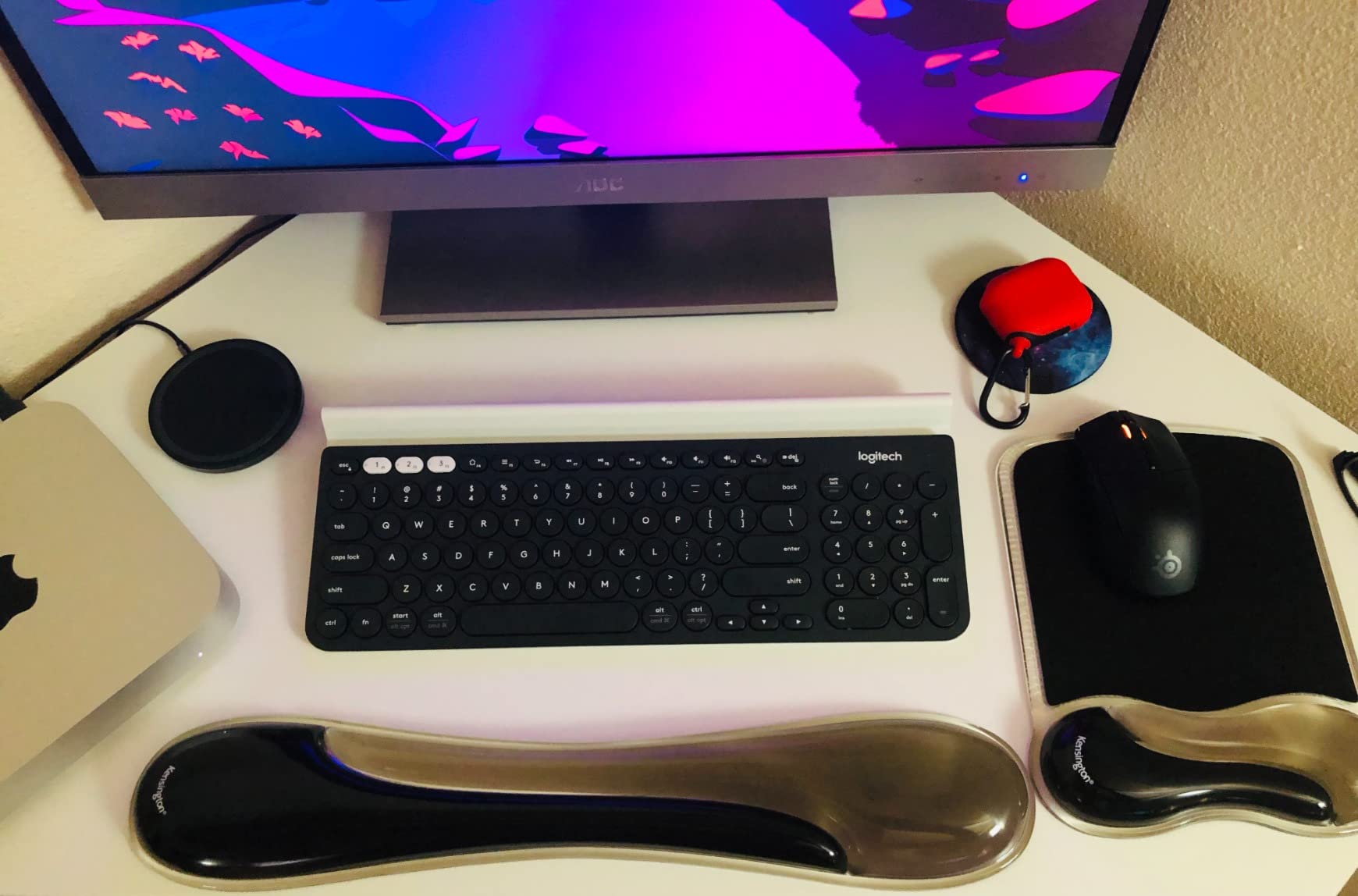 Kensington Duo Gel Mouse & Keyboard Wrist Rest Bundle Set, Ergonomic Keyboard and Mouse Pad With Wrist Support, Keyboard Wrist Rest, Computer Keyboard Pad, Cooling Gel, Non-Skid Backing, Blue customer photo 1
