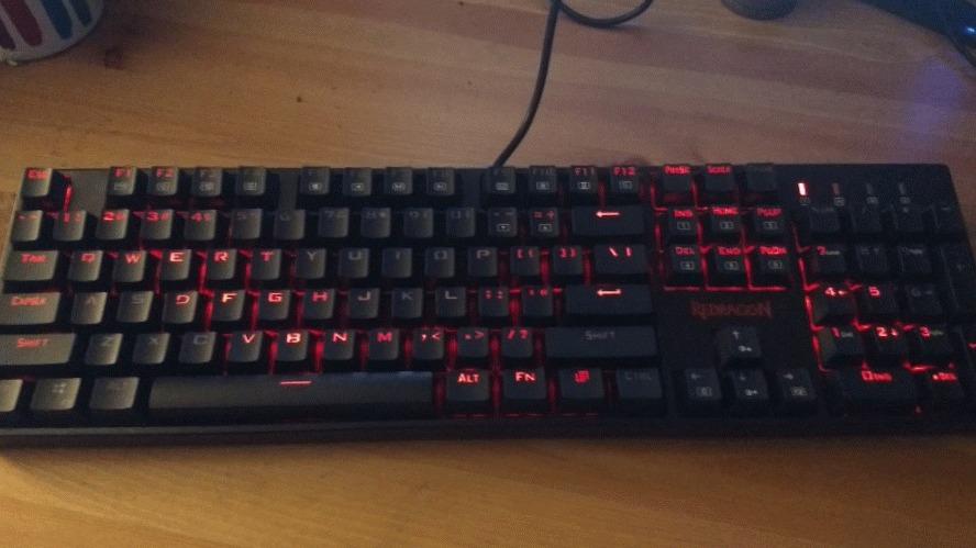 Redragon K582 RGB Mechanical Gaming Keyboard, 100% 104 Keys Standard Layout Gaming Keyboard with Double-Shot ABS Keycaps, Dynamic 16.8M RGB Backlit & Linear Red Switch, Redefine Software Supported customer photo 1