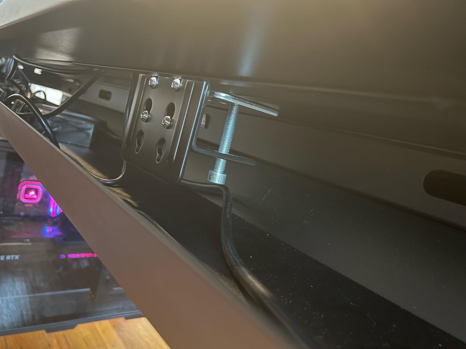 VIVO Premium Aluminum Monitor Arm for Ultrawide Screens up to 49 inches and 33 lbs, Heavy Duty Single Desk Mount, Pneumatic Height, Max VESA 100x100, Black, STAND-V101G1 customer photo 1