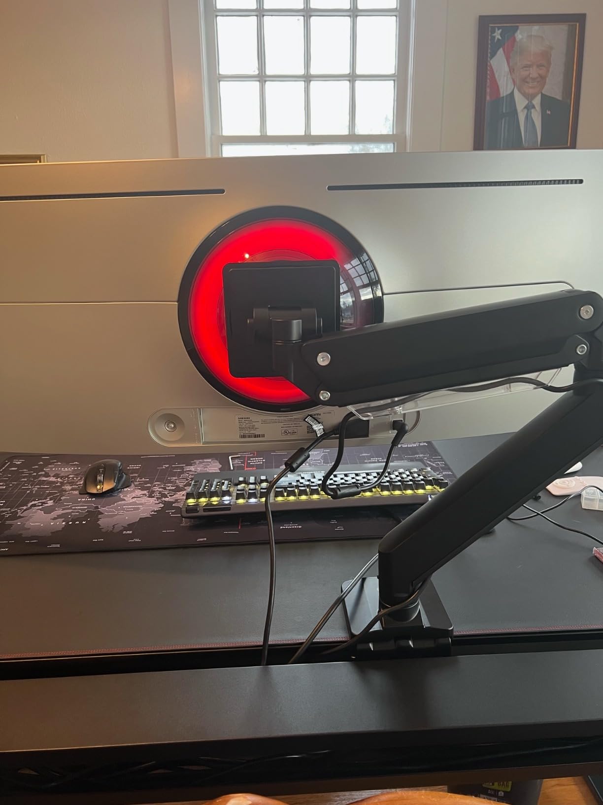 VIVO Premium Aluminum Monitor Arm for Ultrawide Screens up to 49 inches and 33 lbs, Heavy Duty Single Desk Mount, Pneumatic Height, Max VESA 100x100, Black, STAND-V101G1 customer photo 2