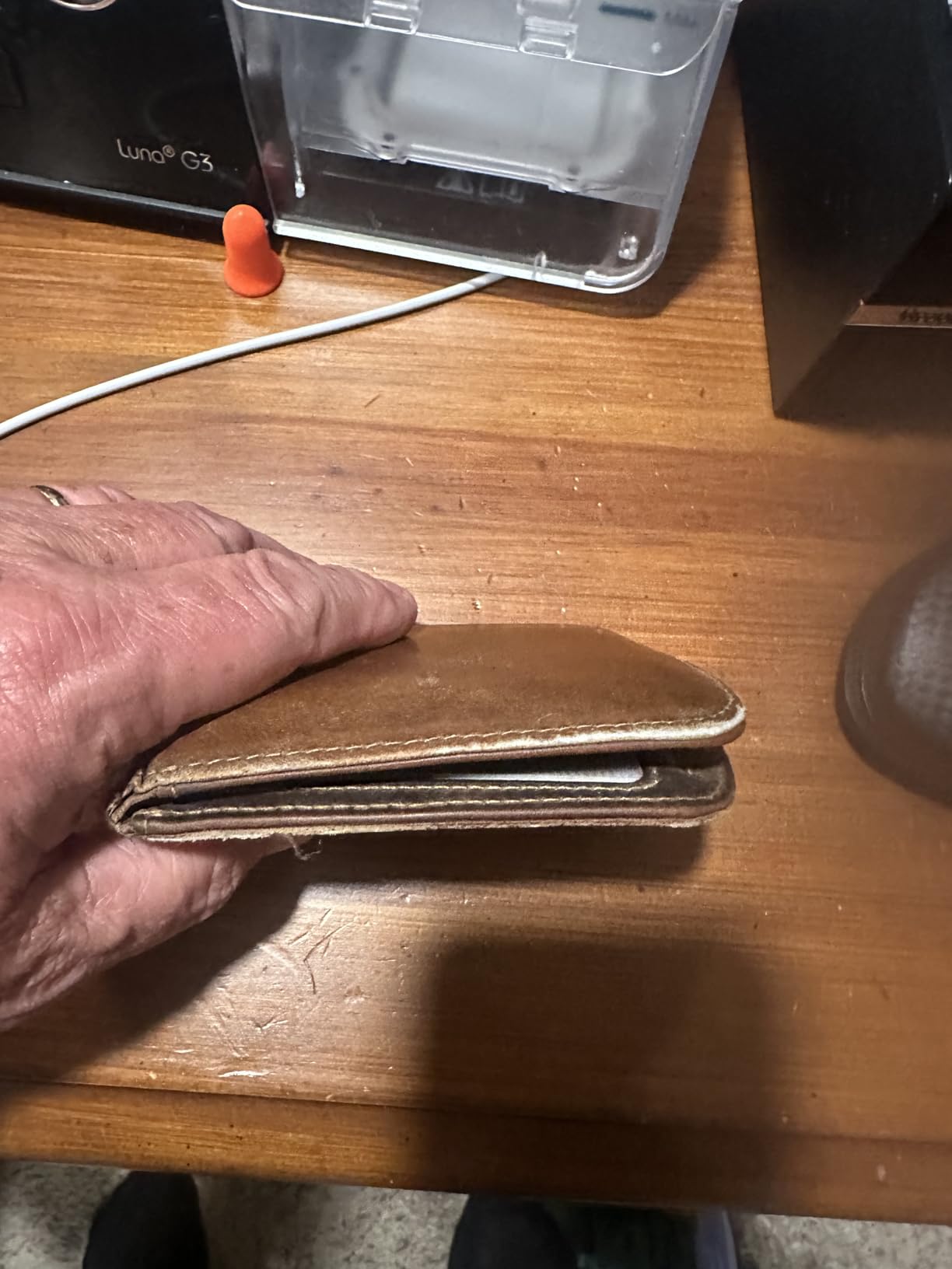 Polare Slim Curve Front Pocket RFID Blocking Italian Real Leather Bifold Wallet for Men customer photo 1