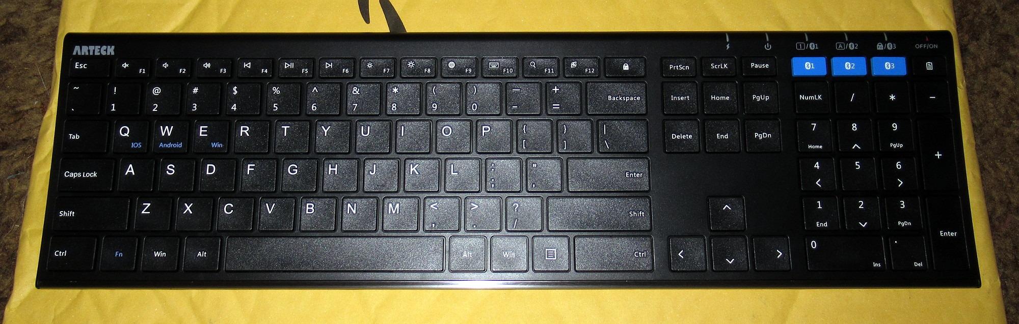 Arteck HB192 Universal Bluetooth Keyboard Multi-Device Stainless Steel Full Size Wireless Keyboard for Windows iOS Android Computer Desktop Laptop Surface Tablet Smartphone Rechargeable Battery customer photo 1