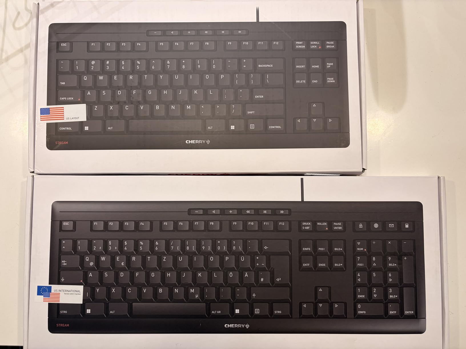 Cherry Stream Keyboard, Wired Keyboard for PC/Laptop, Whisper Quiet Silent Keys, Unique Typing Feel, Slim Design, SX Scissor Switches, USB-A, QWERTY, Black customer photo 1