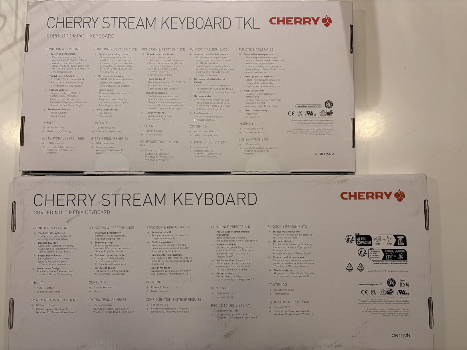 Cherry Stream Keyboard, Wired Keyboard for PC/Laptop, Whisper Quiet Silent Keys, Unique Typing Feel, Slim Design, SX Scissor Switches, USB-A, QWERTY, Black customer photo 2