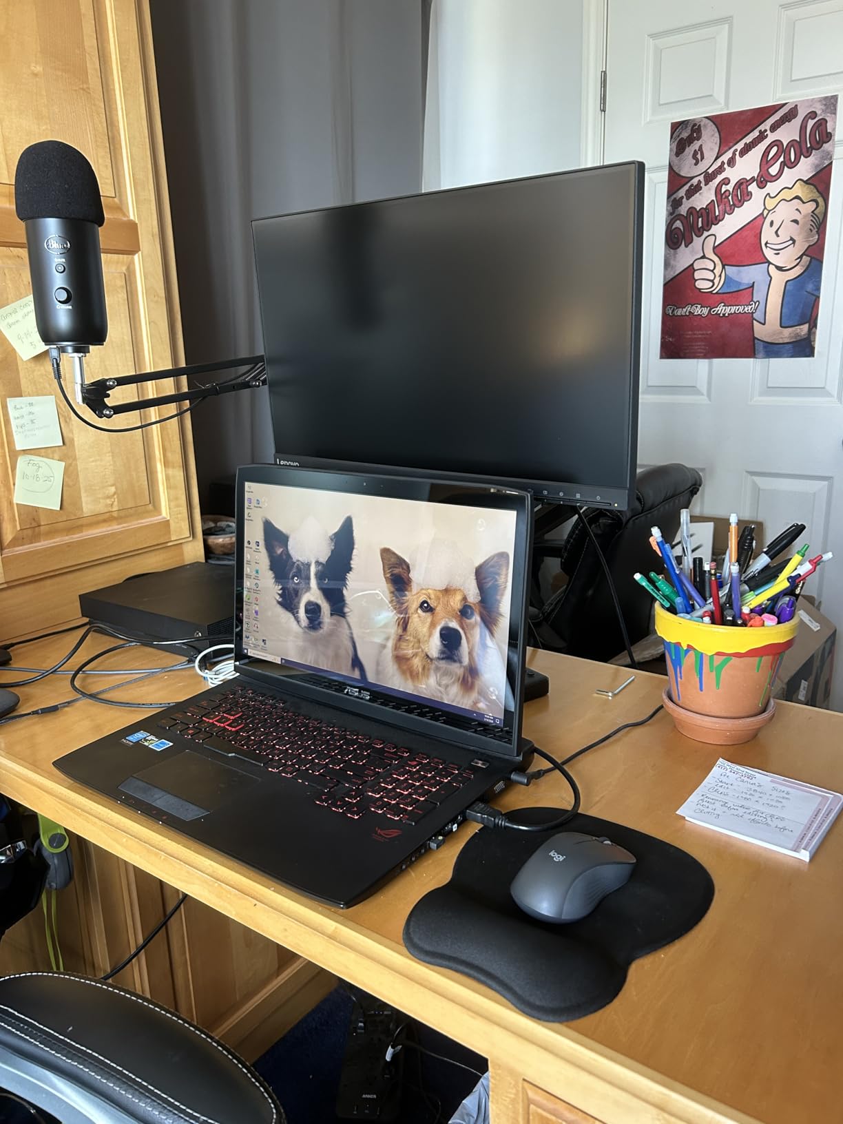 MOUNTUP Dual Monitor Stand for Desk, Monitor Arms for 2 Monitors 32 27 24 22 Inches, Height Adjustable Double Monitor Mount, VESA Mount with C-Clamp & Grommet Base, Holds 4.4-17.6lbs customer photo 2