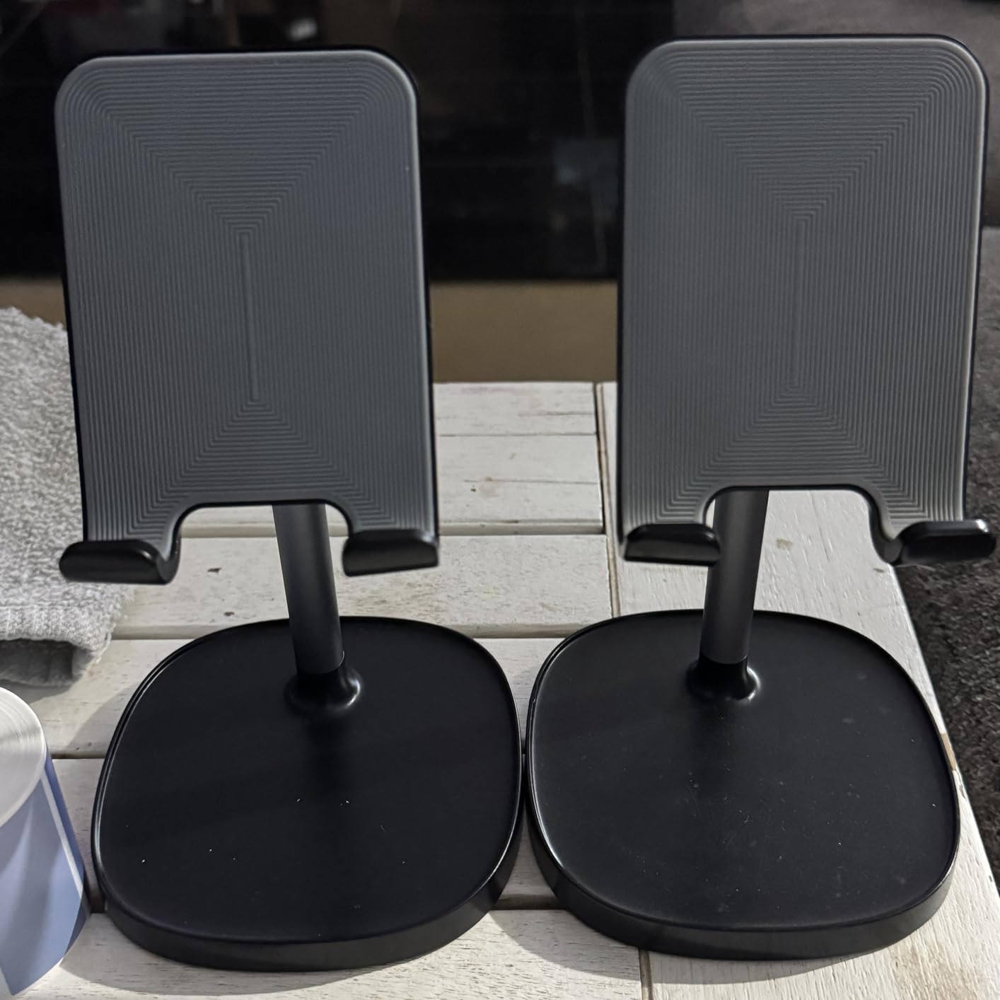 LISEN Cell Phone Stand Phone Holder for Desk Office Decor, Office Desk Accessories Women PC Gaming Essentials iPhone Stand Gadgets Men Gifts for Mom Fit OtterBox Case Switch iPad Air Tablet 4-10 in customer photo 1