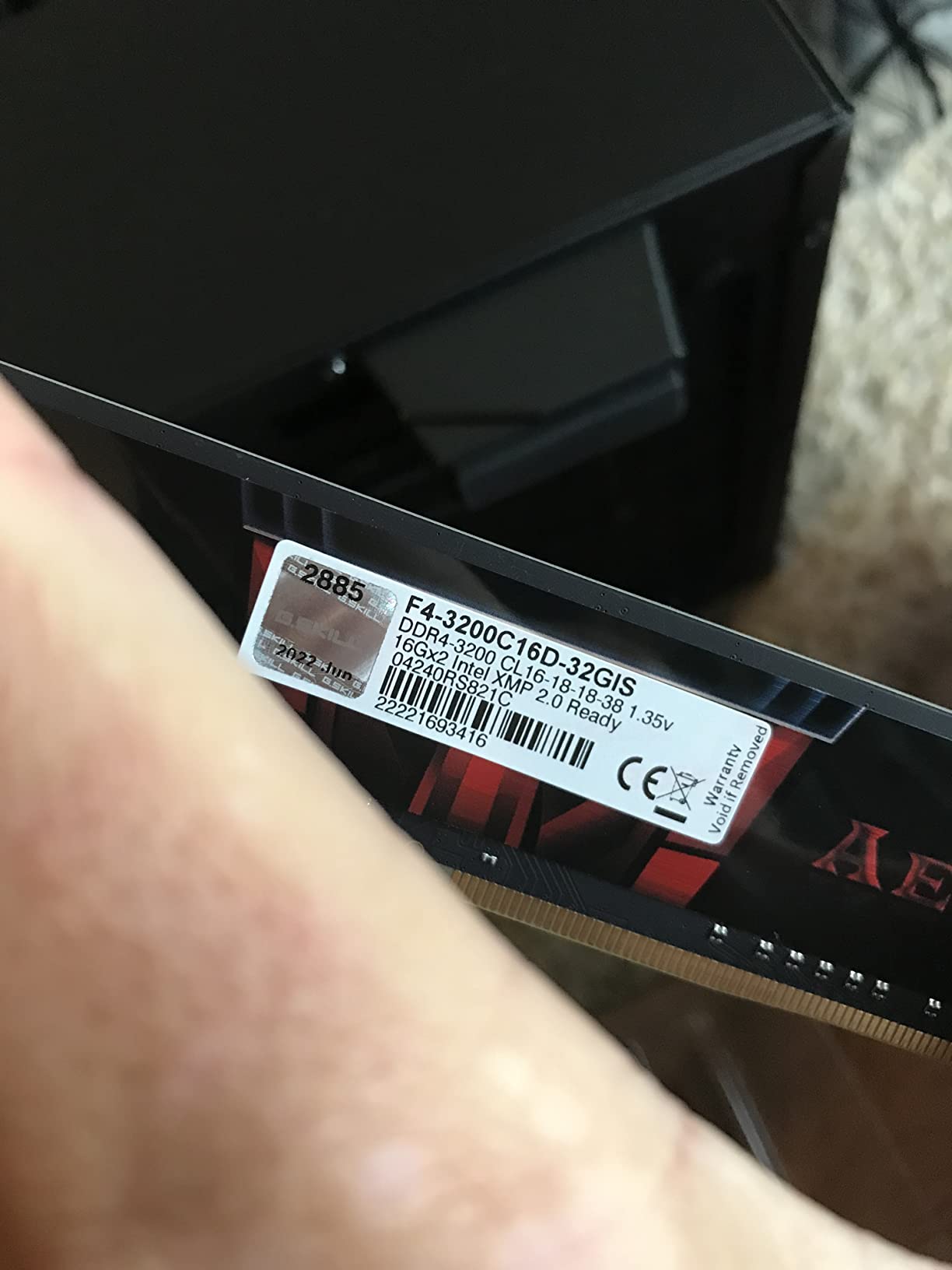 G.SKILL AEGIS Series DDR4 RAM (XMP) 32GB (2x16GB) 3200MT/s CL16-18-18-38 1.35V Intel AMD Desktop Computer Memory U-DIMM (F4-3200C16D-32GIS) customer photo 1