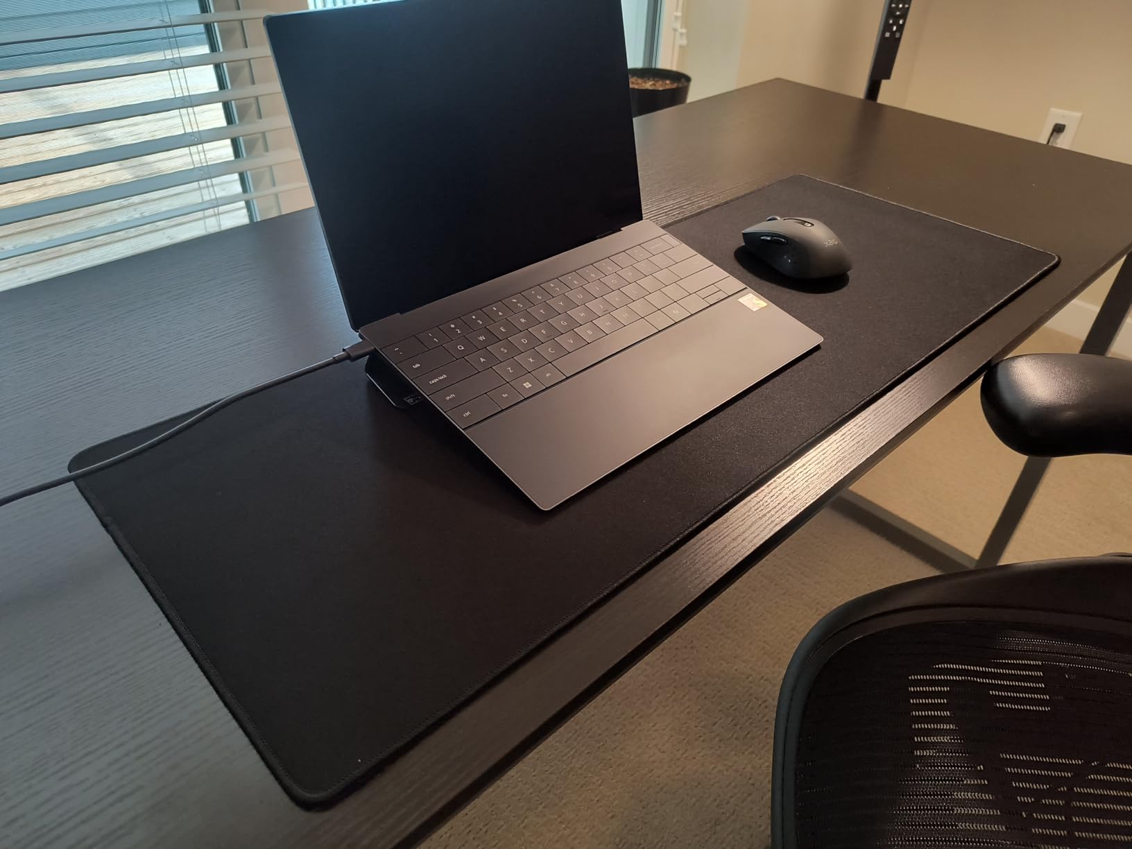 KTRIO Large Gaming Mouse Pad Desk Mat, Superior Micro-Weave Cloth for Precise Mouse Control, Non-Slip Rubber Base, Stitched Edges, Water-Resistant, for Gamer, Office & Home, 31.5 x 15.7 inches customer photo 2