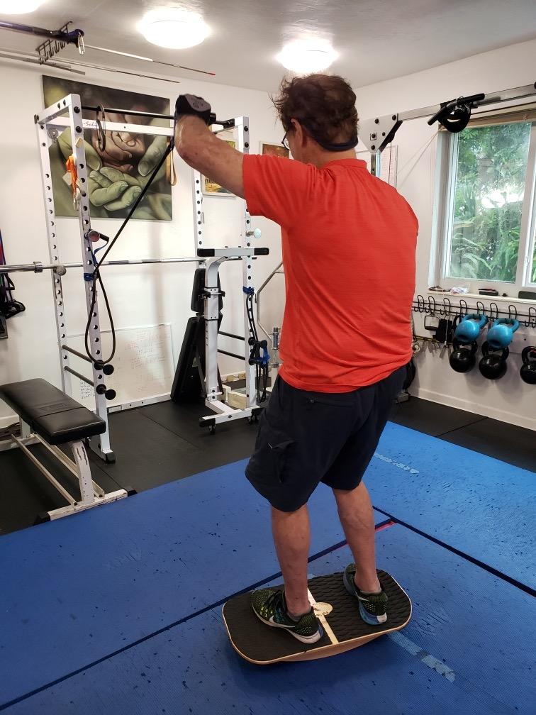 Blue Planet Balance Surfer | Bamboo Balance Board for Office, Standing Desks, Surfing, SUP, Yoga, Exercise! Includes 3 Balance Modules (EVA Foam) customer photo 1