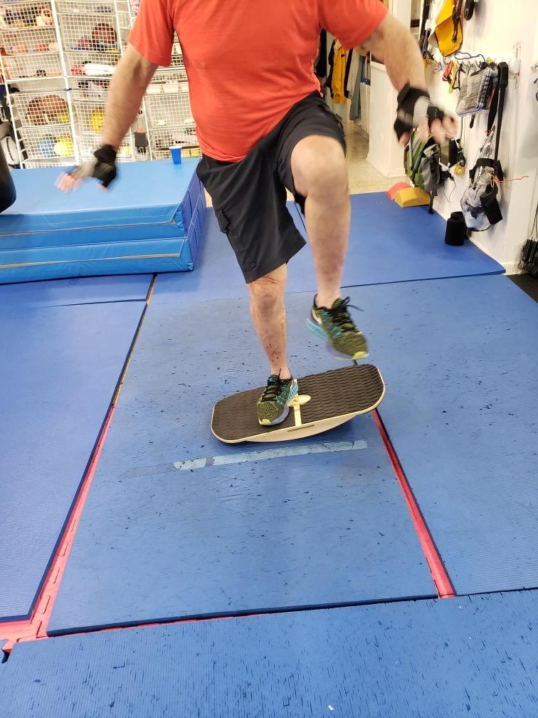 Blue Planet Balance Surfer | Bamboo Balance Board for Office, Standing Desks, Surfing, SUP, Yoga, Exercise! Includes 3 Balance Modules (EVA Foam) customer photo 2