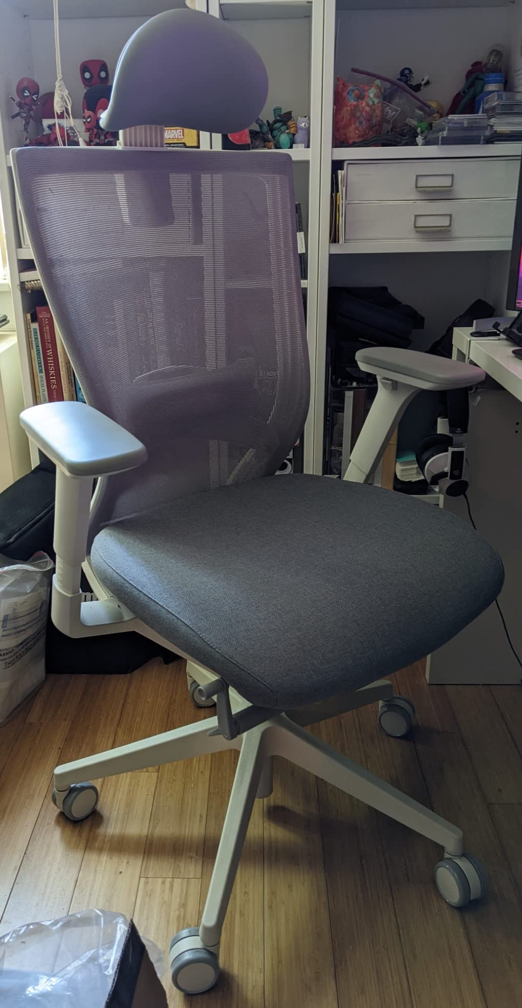 SIDIZ T50 Ergonomic Home Office Chair : High Performance, Adjustable Headrest, Lumbar Support, 3D Armrest, Forward Tilt, Adjustable Seat Depth, Ventilated Mesh Back, Cushion Seat (Gray) customer photo 1
