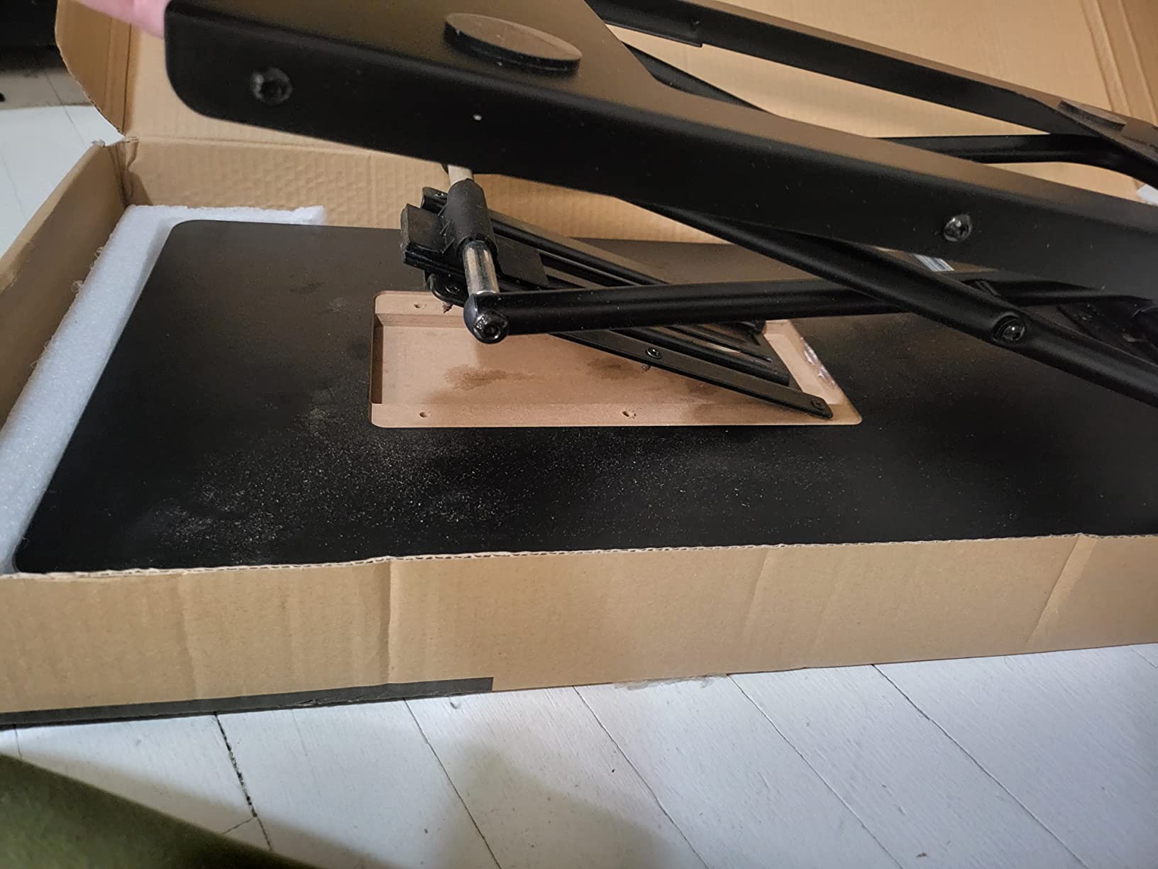 Mount-It! Standing Keyboard Tray, Height Adjustable Keyboard and Mouse Riser for Desk, Sit Stand Keyboard Platform, Large 23.6