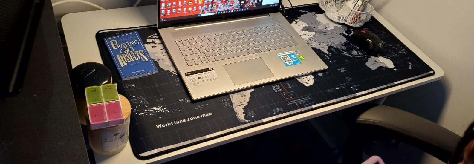 Large Extended Gaming Mouse Pad with Stitched Edges, (31.5X15.7In) Durable Non-Slip Natural Rubber Base, Waterproof Computer Keyboard Pad Mat for Esports Pros/Gamer/Desktop/Office/Home-Black customer photo 2