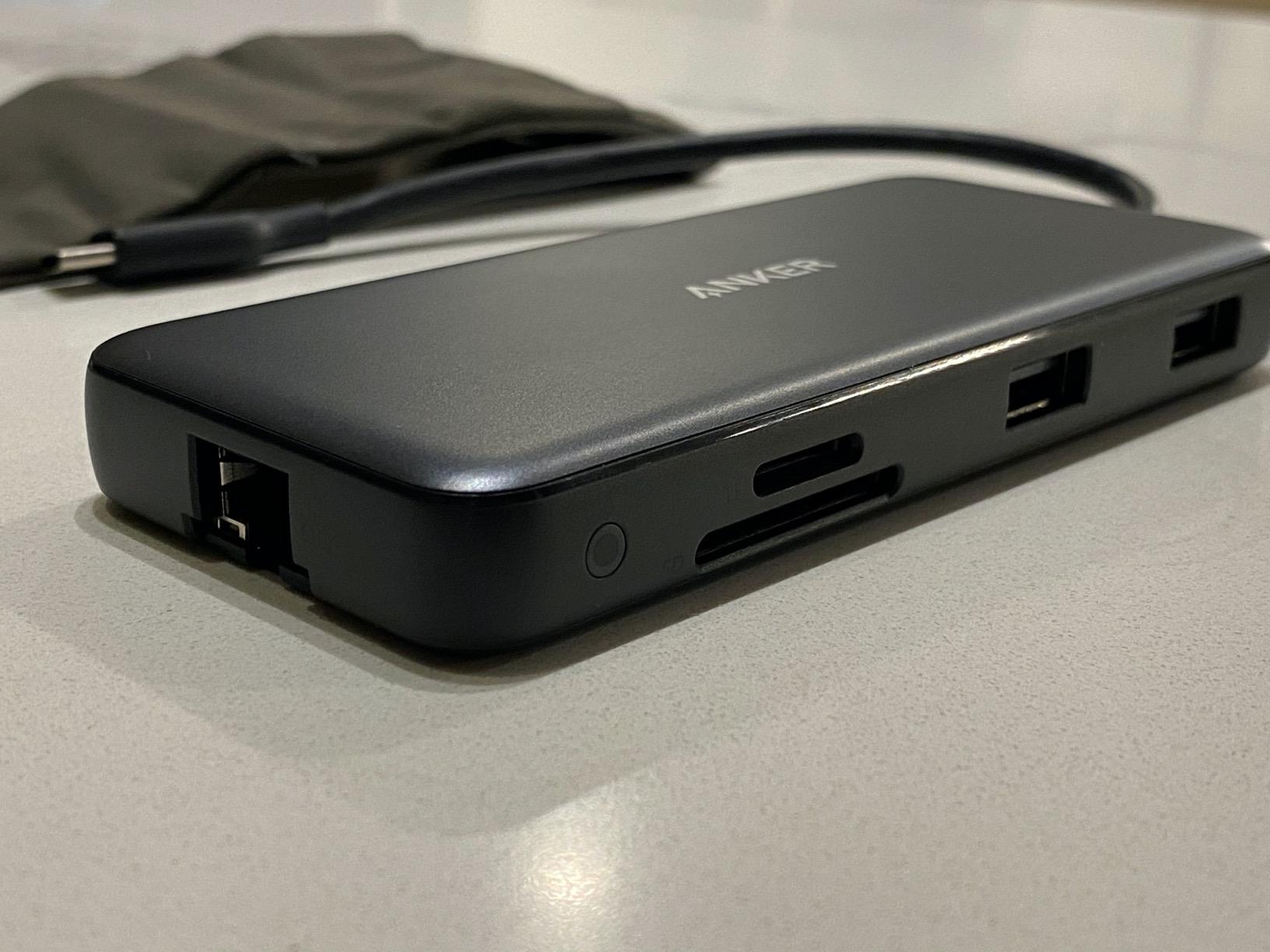 Anker USB C Hub with Ethernet, 8-in-1 Multiport Ethernet Adapter with 4K 60Hz HDMI Port, 85W Power Delivery, 10Gbps USB C and 2 A Data Ports, microSD SD Card Reader, for MacBook Pro/XPS/iPad and More customer photo 1