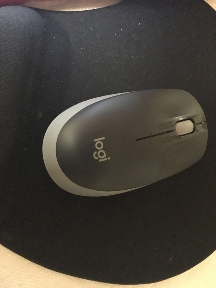 Logitech Wireless Mouse M190 - Full Size Ambidextrous Curve Design, 18-Month Battery with Power Saving Mode, Precise Cursor Control & Scrolling, Wide Scroll Wheel, Thumb Grips - Mid Grey customer photo 1