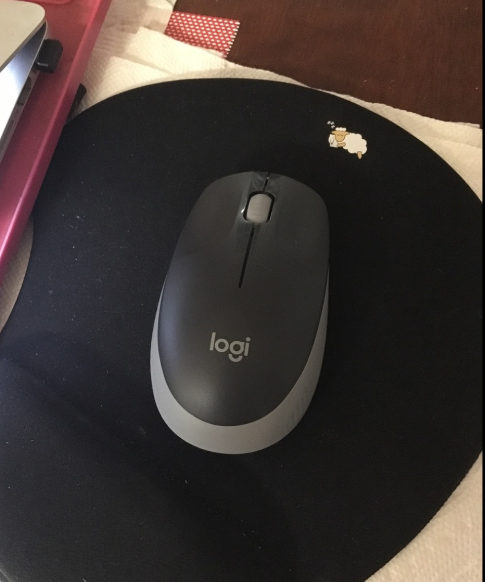 Logitech Wireless Mouse M190 - Full Size Ambidextrous Curve Design, 18-Month Battery with Power Saving Mode, Precise Cursor Control & Scrolling, Wide Scroll Wheel, Thumb Grips - Mid Grey customer photo 2