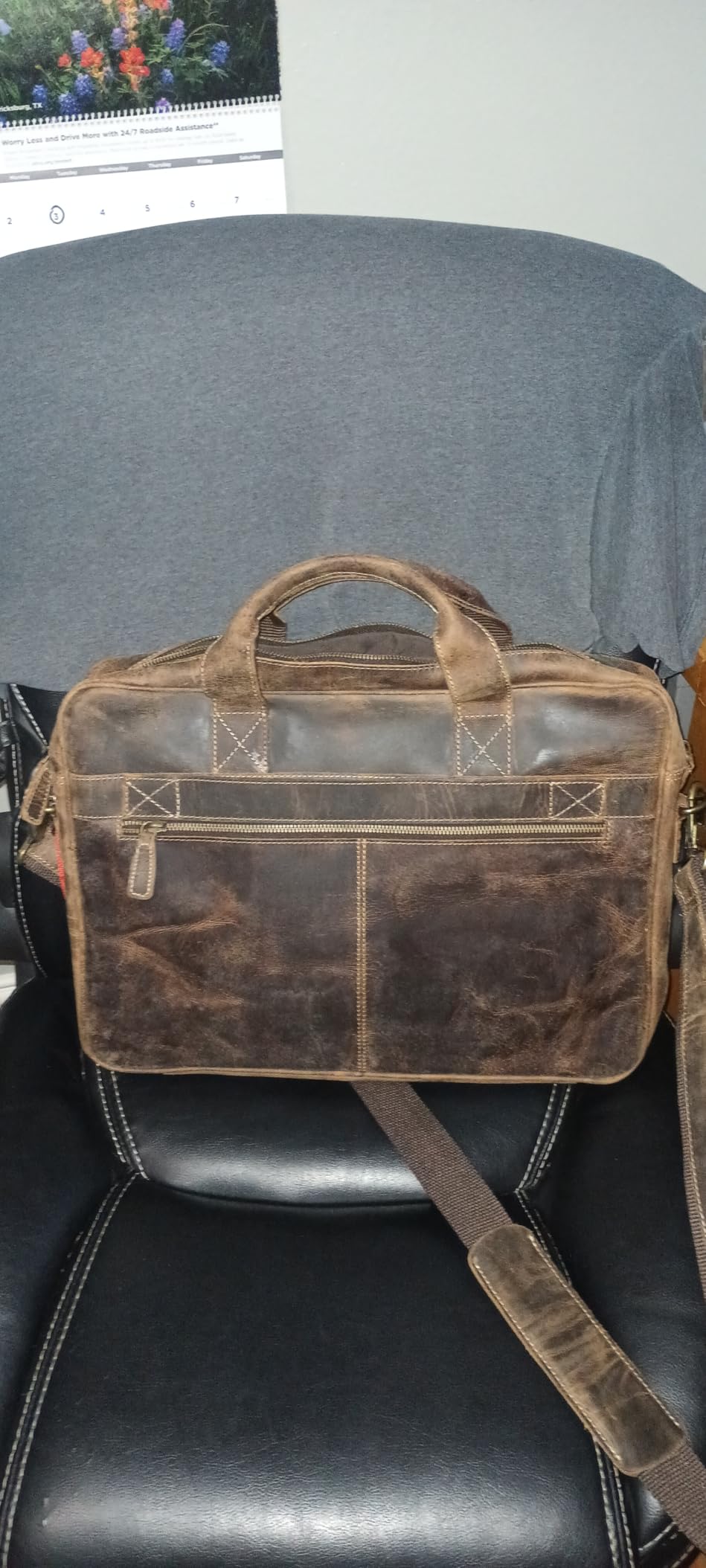 KomalC 16 Inch Leather briefcases Laptop Messenger Bags for Men and Women Best Office Satchel Bag customer photo 2